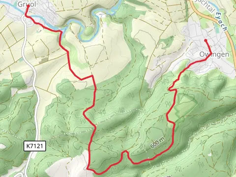 Gruol Schule to Owingen via Blaues Minus Owingen