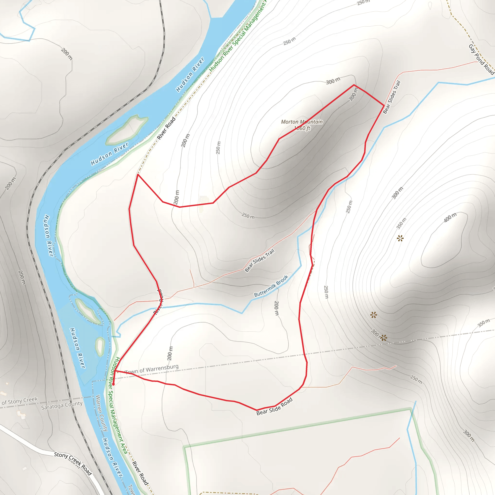 Morton Mountain Loop mobile static map