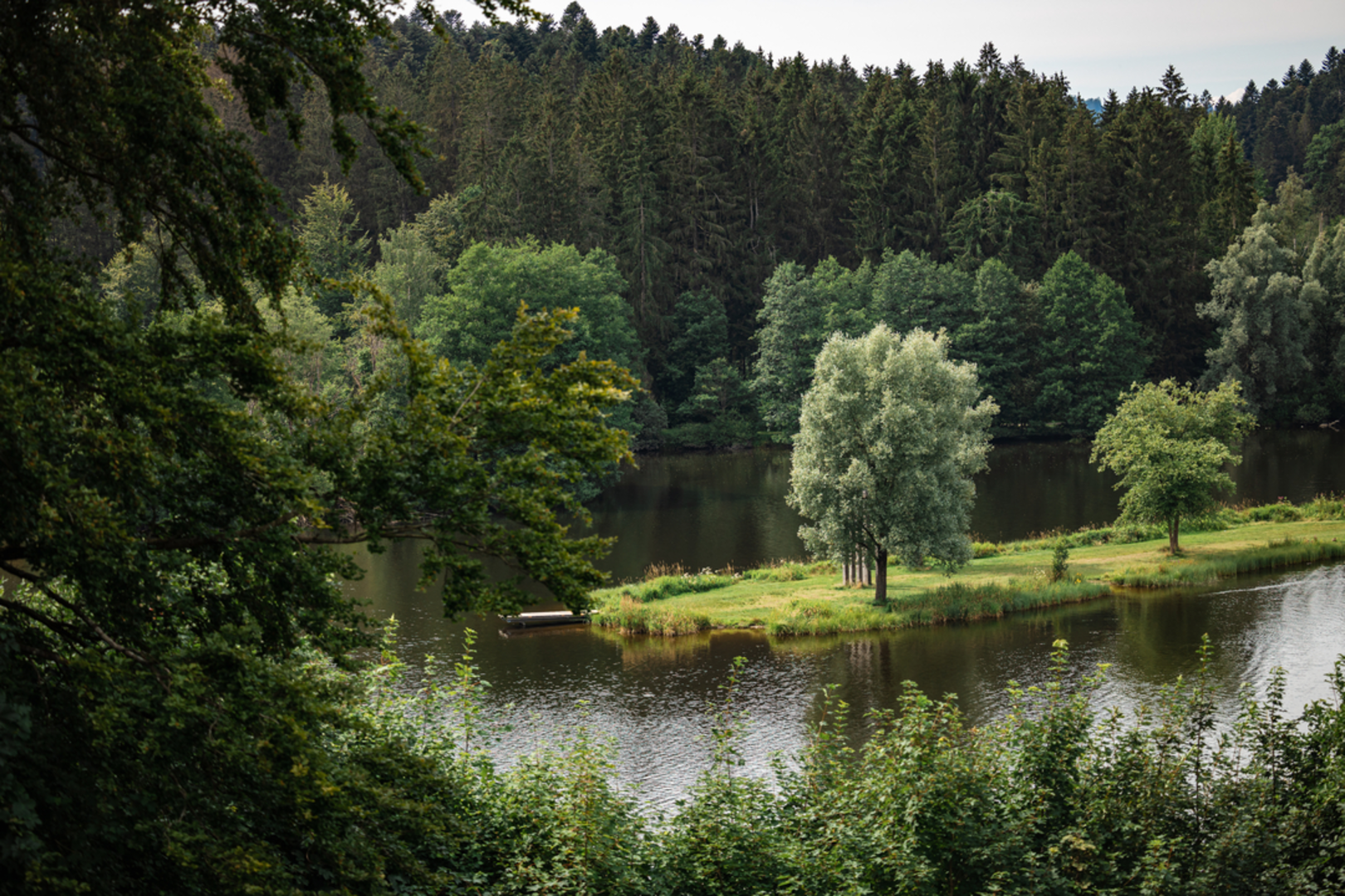 An image depicting the trail Oberkappel Panoramaweg and its surrounding area.