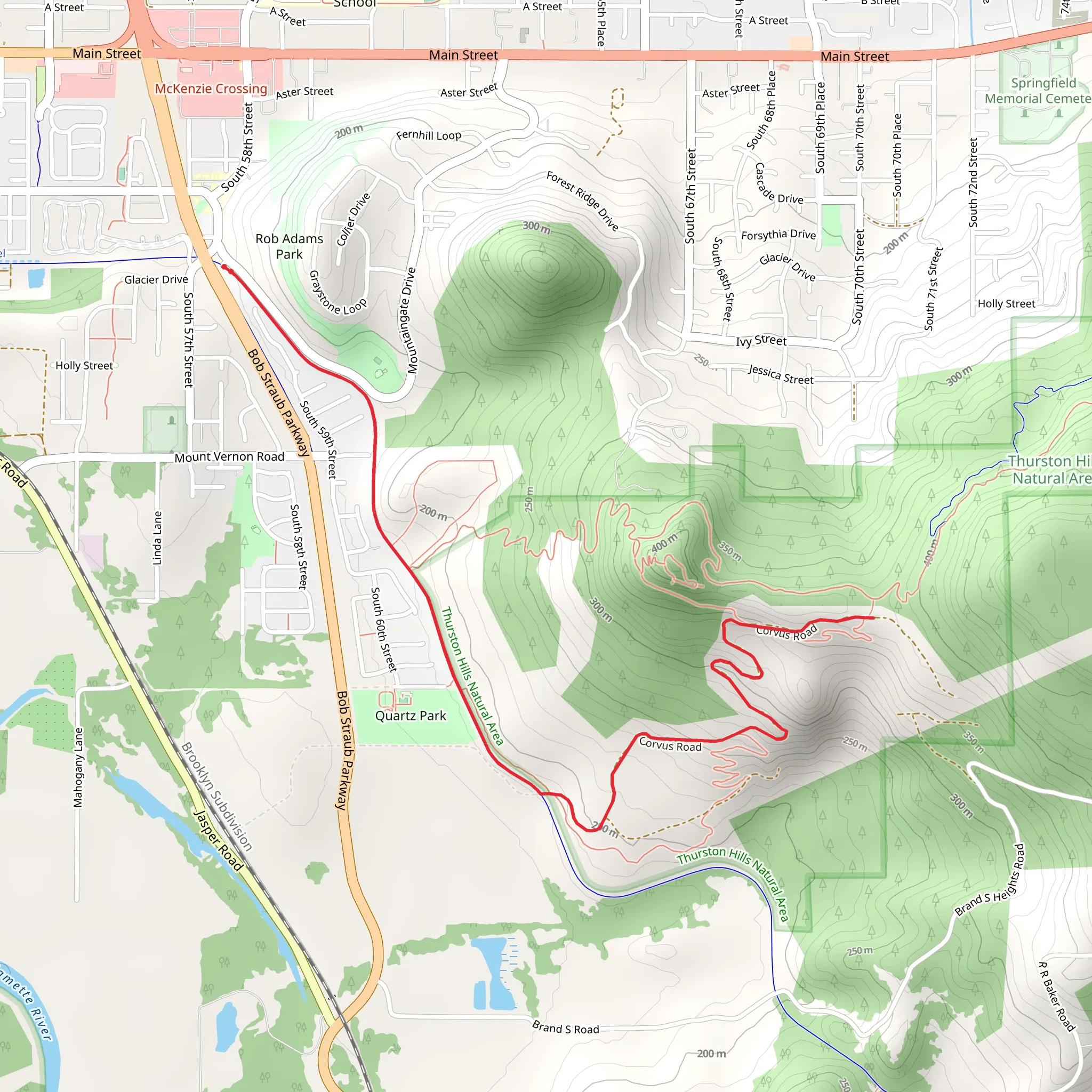 Weyerhaeuser Road Walk mobile static map