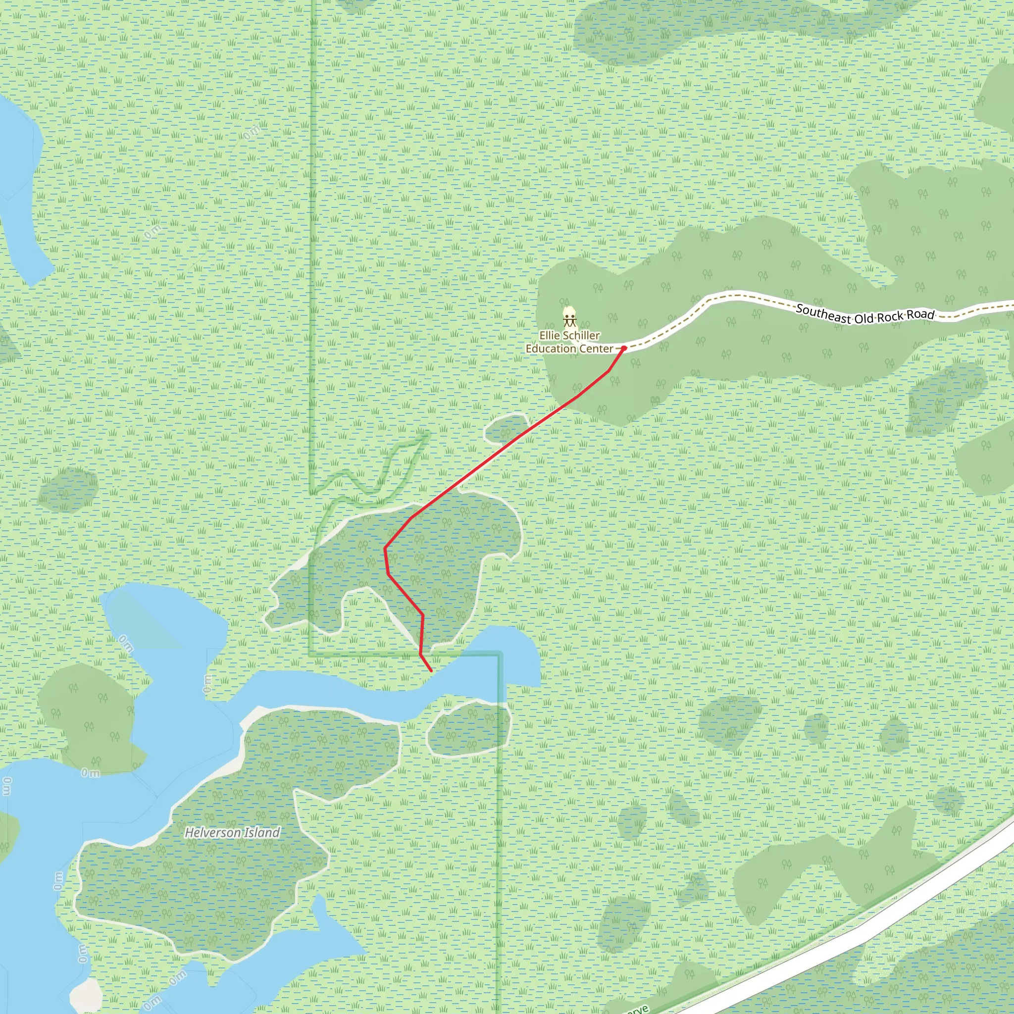 Walk to Helverson Island mobile static map