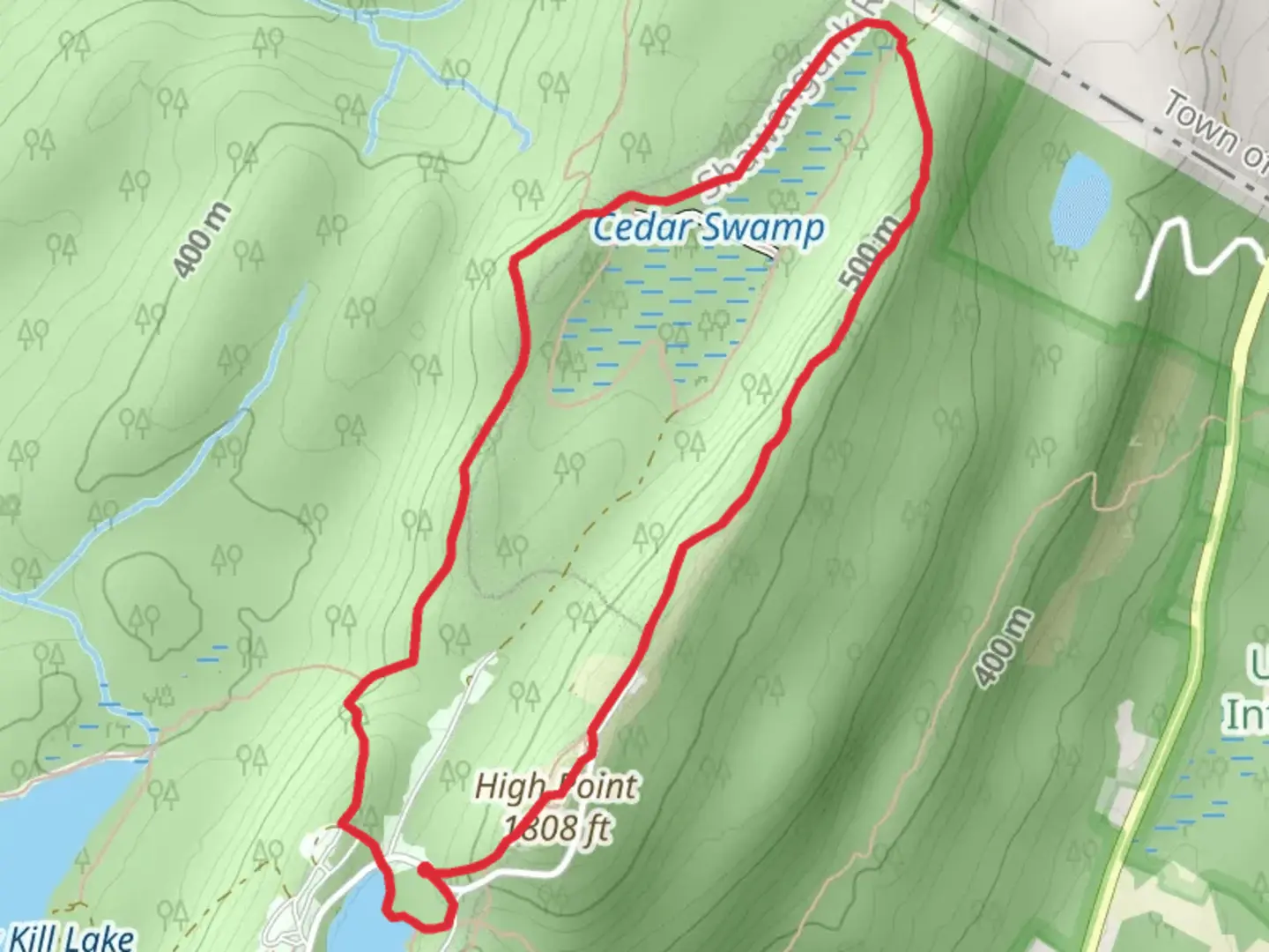 An image depicting the trail Kittatinny Mountain and Shawangunk Ridge Trail Loop and its surrounding area.