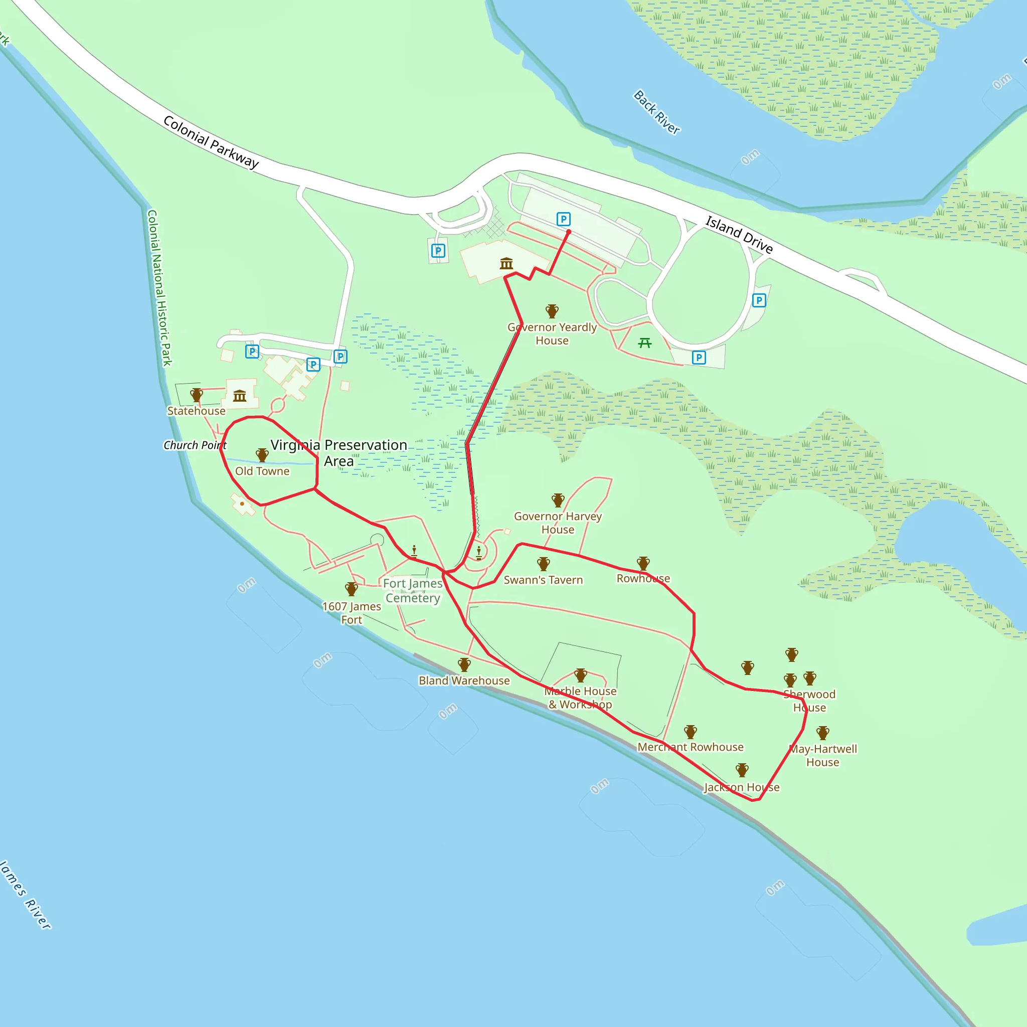 Virginia Preservation Area Loop mobile static map