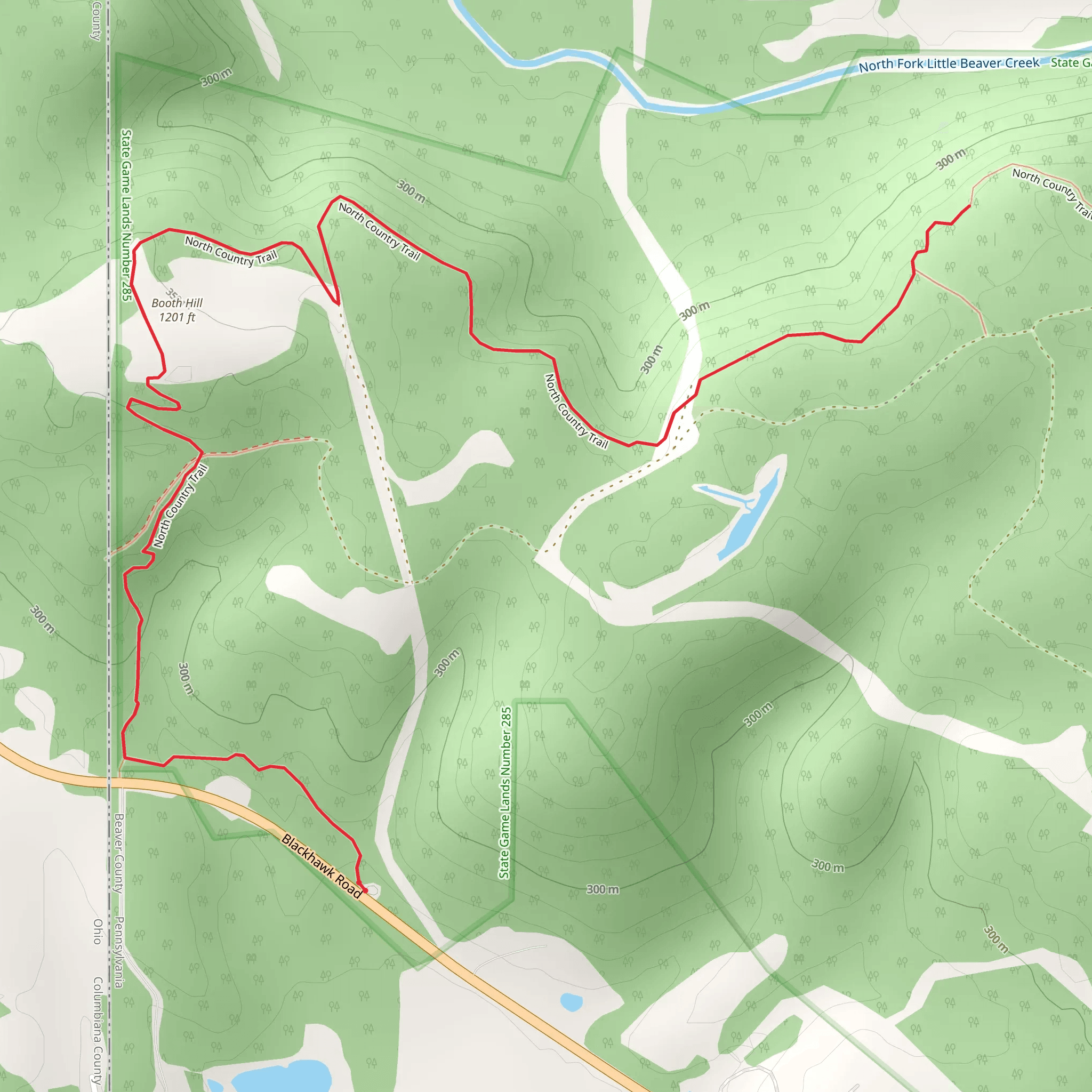 Booth Hill mobile static map