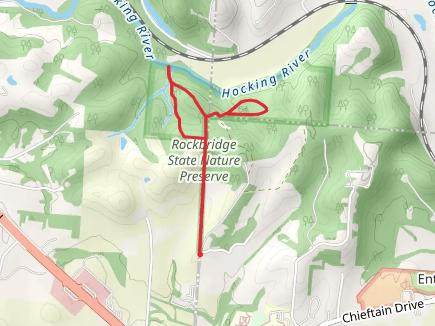 An image depicting the trail Natural Bridge Loop Trail and its surrounding area.