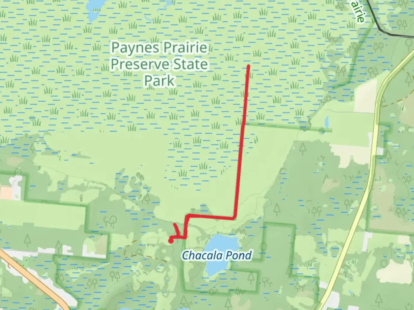 An image depicting the trail Cone's Dike Trail and its surrounding area.