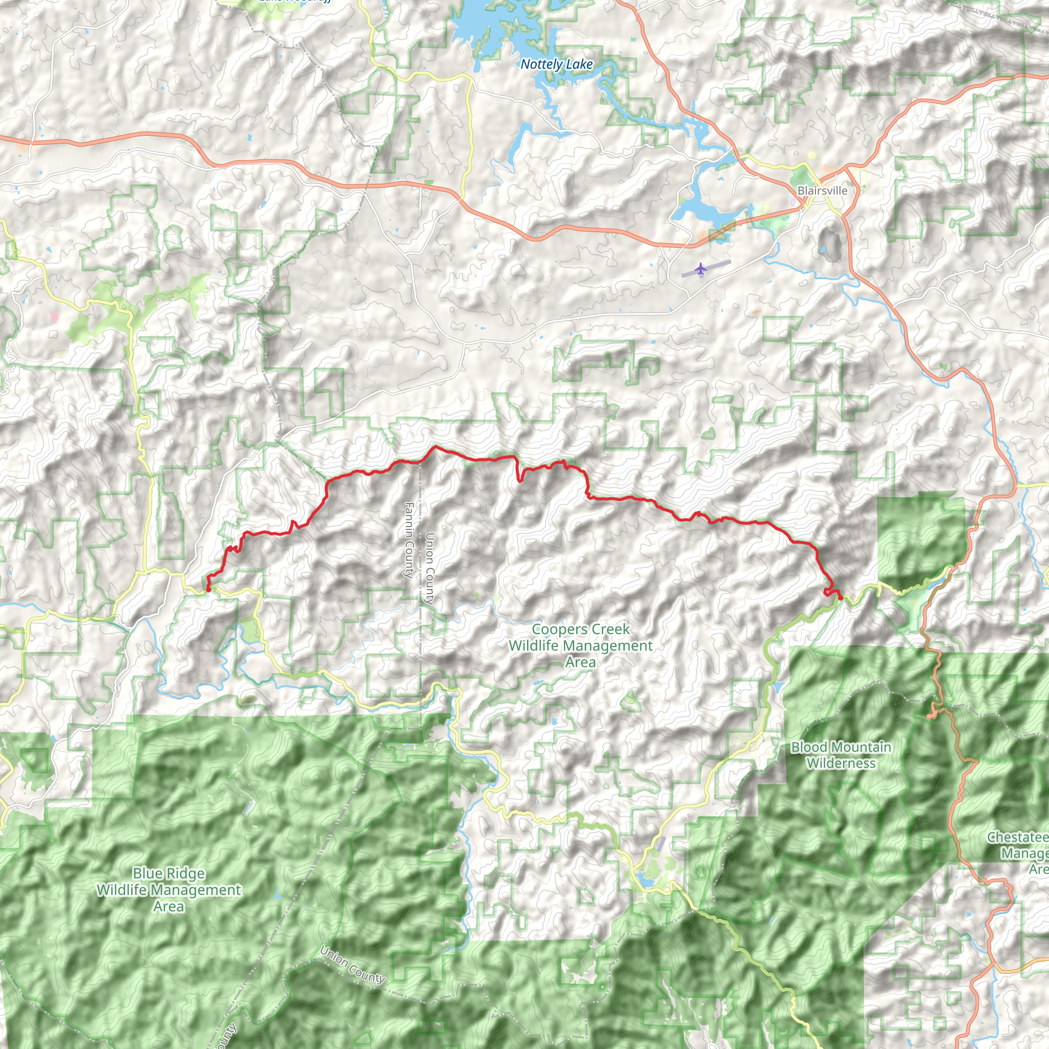 Licklog Mountain, Buckeye Knob and Wildcat Knob mobile static map