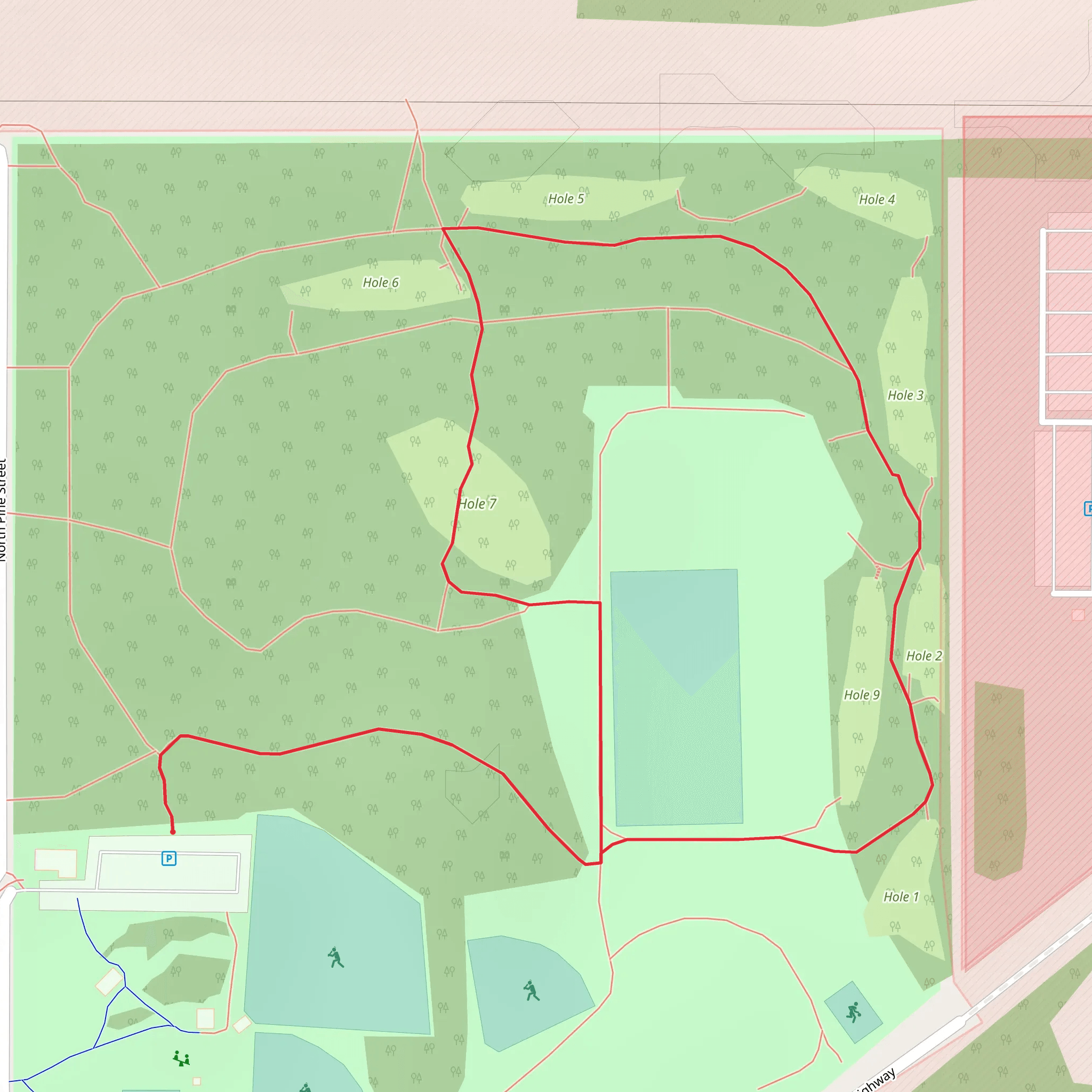 Davis Park Loop mobile static map