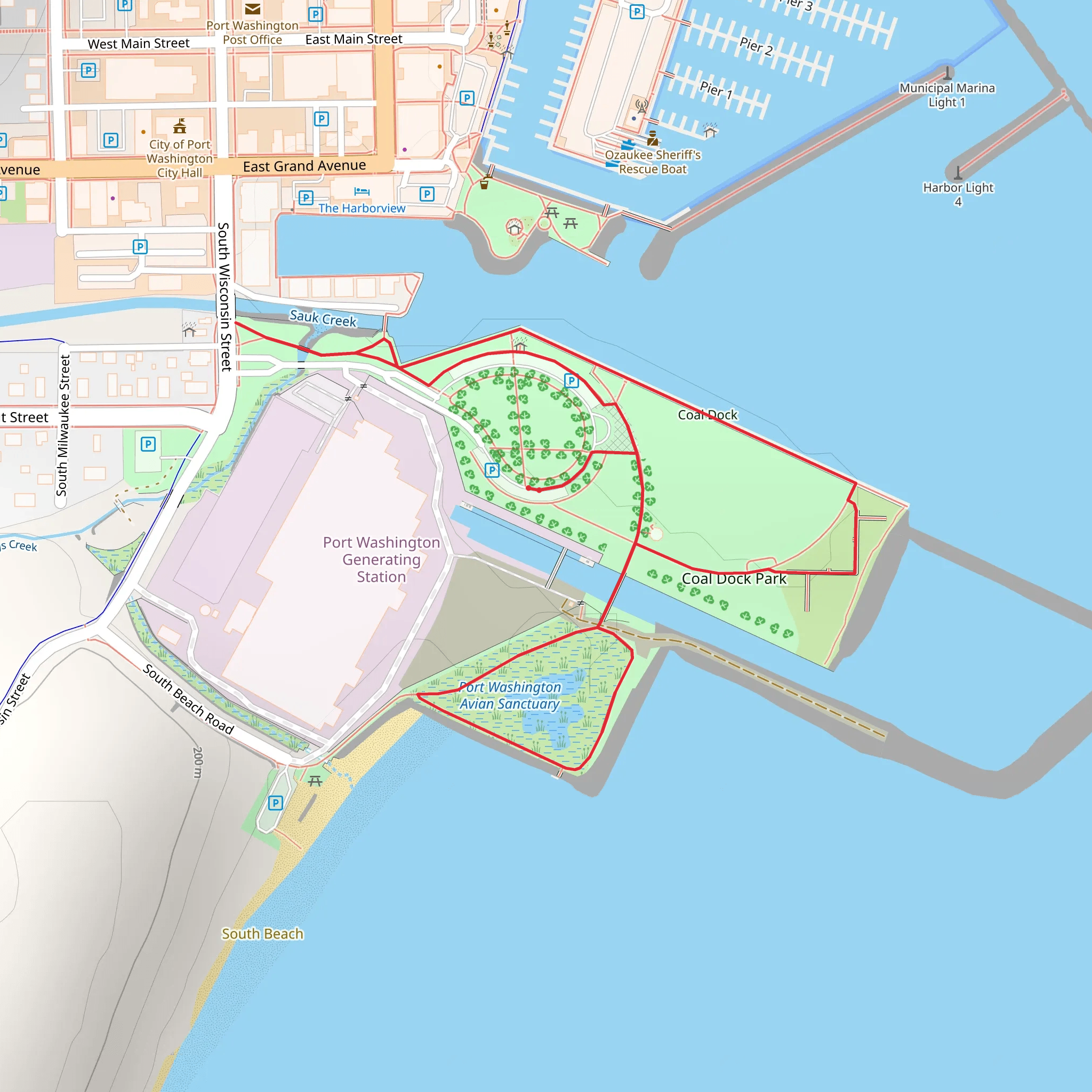 Coal Dock Park Loop mobile static map