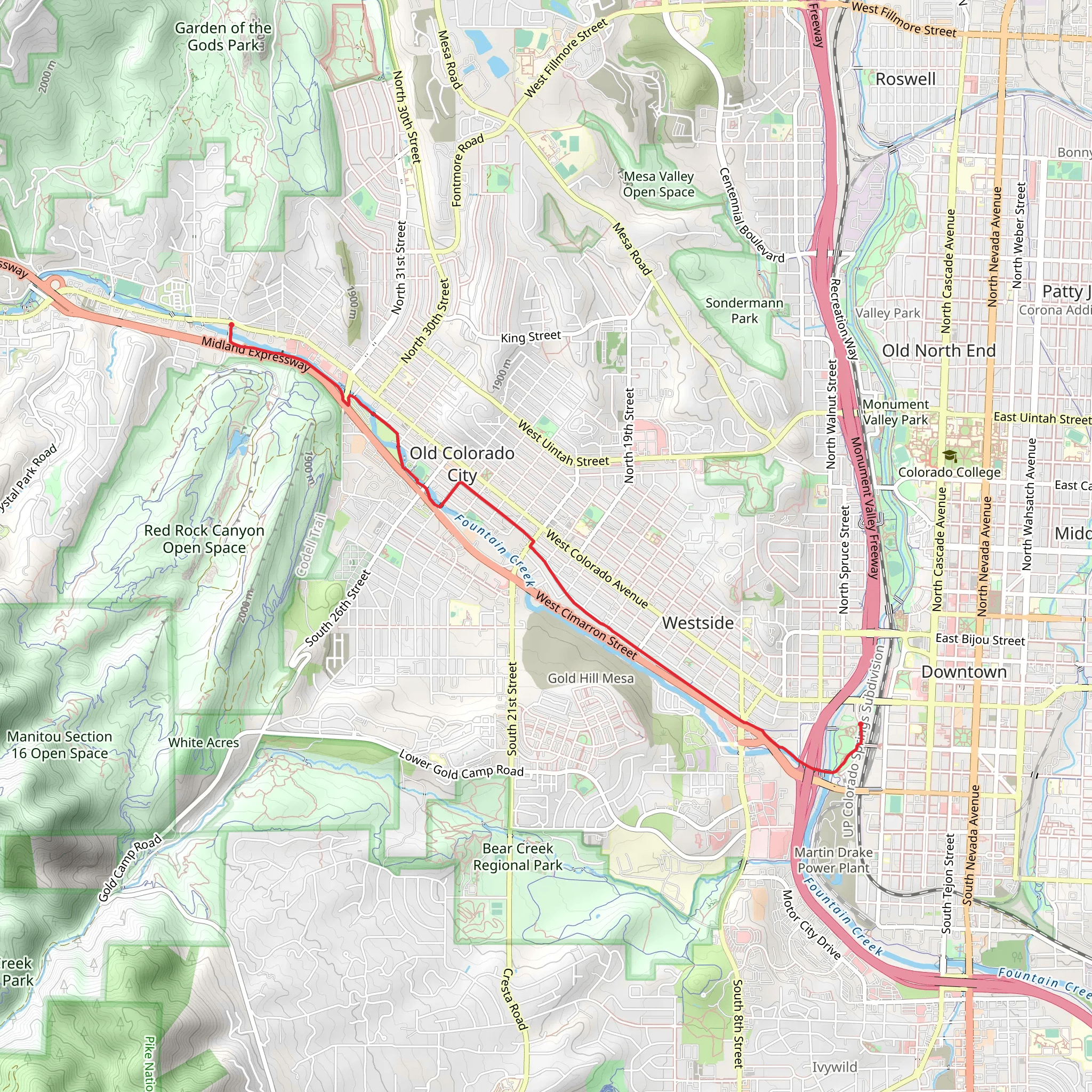 Midland Trail - Manitou Junction mobile static map