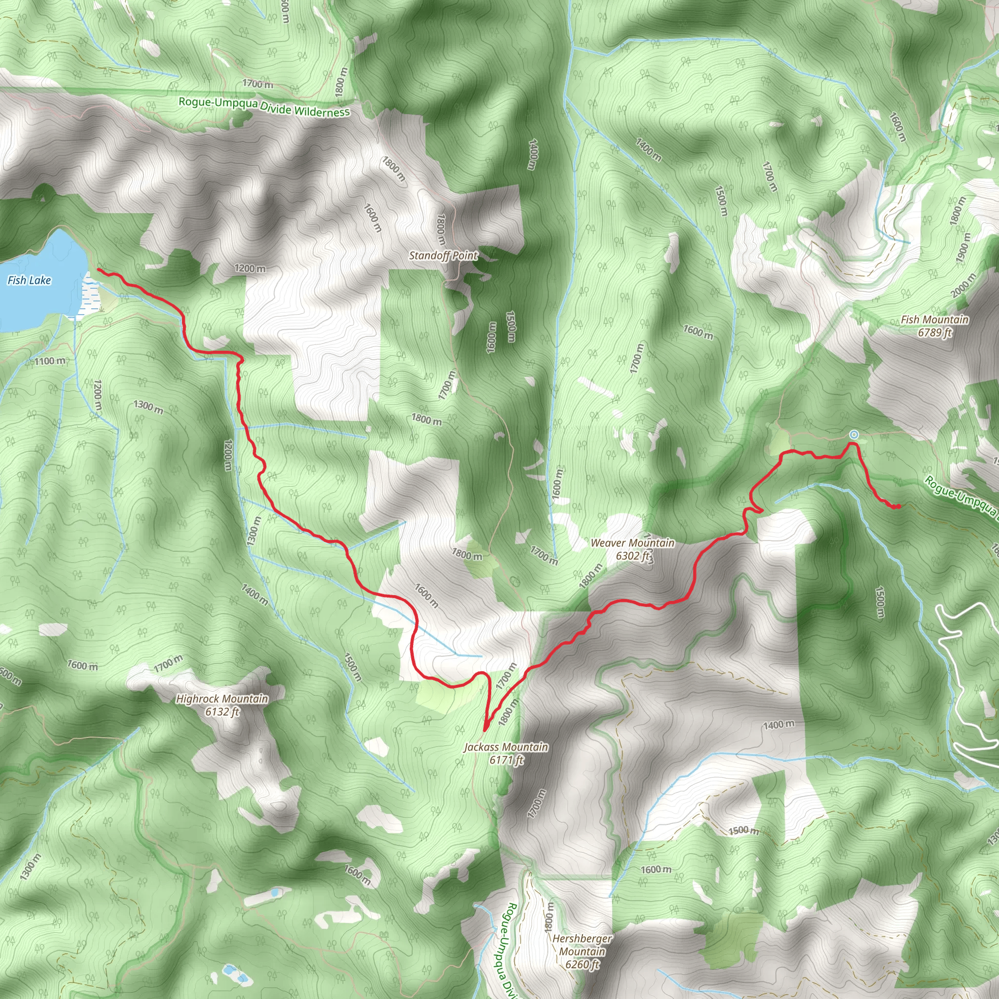 Fish Lake Trail from Forest Trail mobile static map