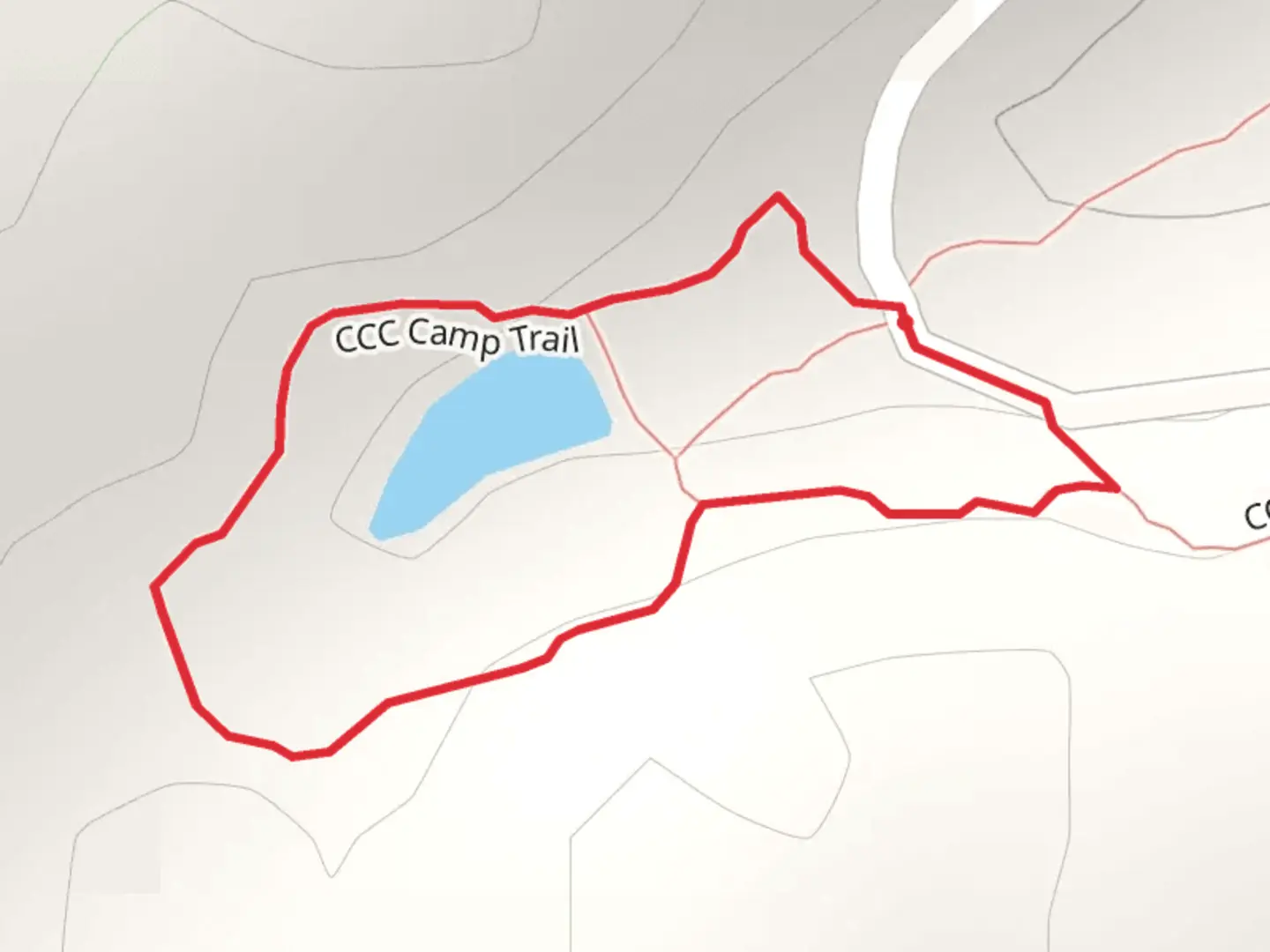 An image depicting the trail CCC Camp Loop Trail and its surrounding area.