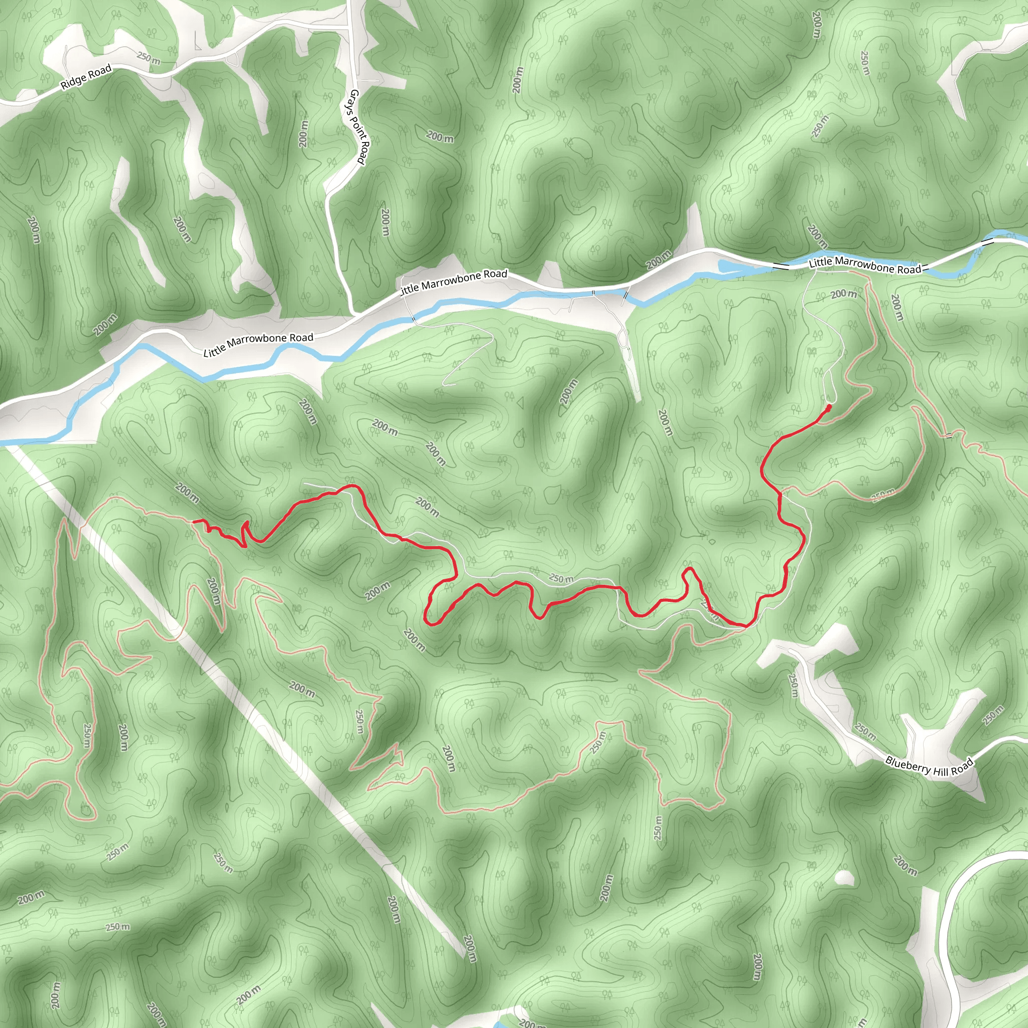 Laurel Woods Trail mobile static map