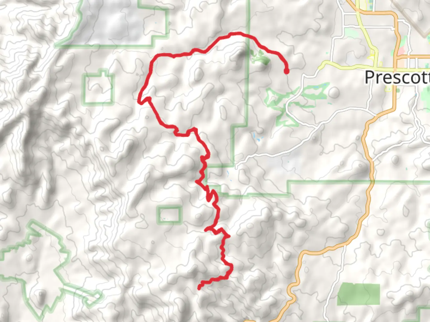 An image depicting the trail Cold Spring Trail and Miller Creek and its surrounding area.