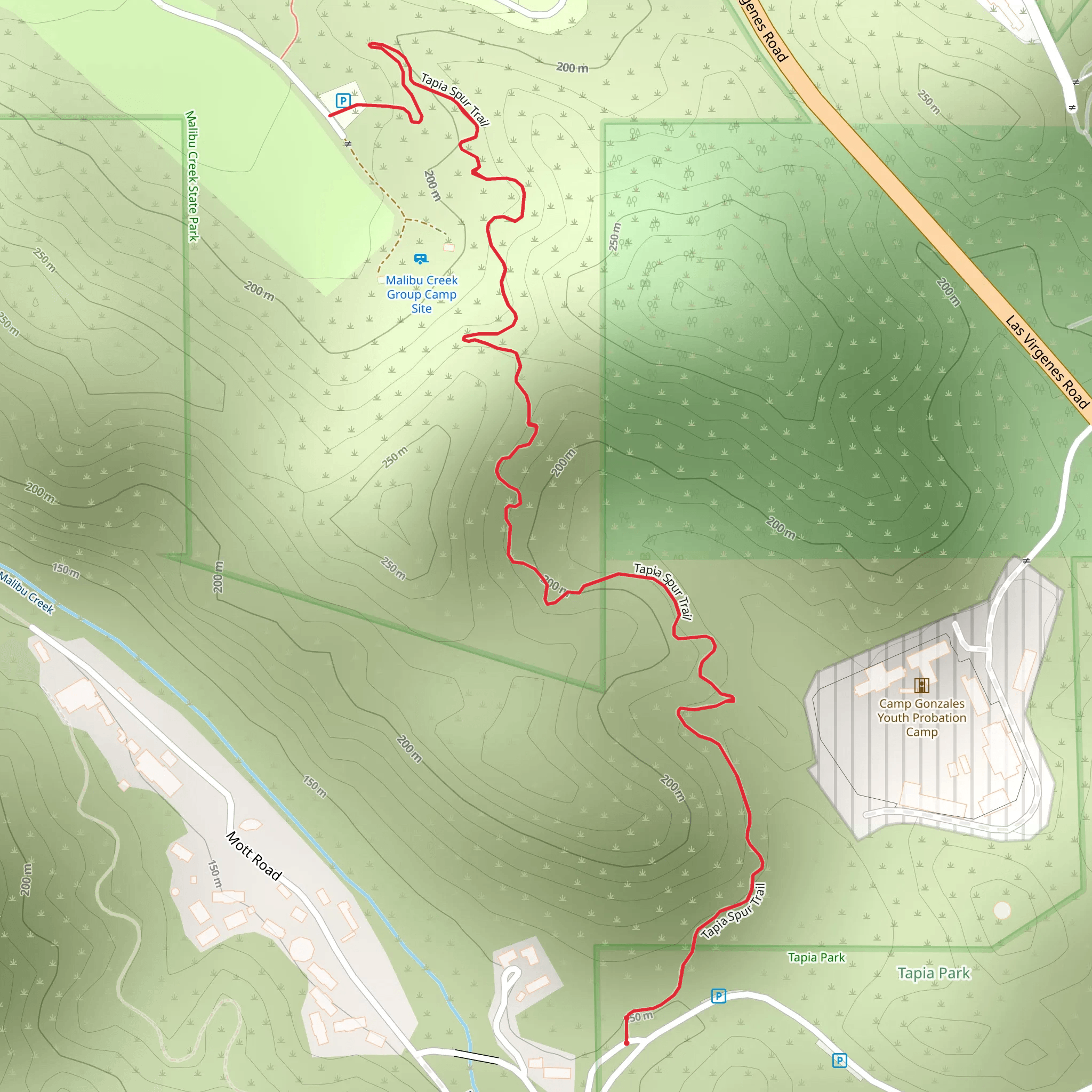 Tapia Spur Trail mobile static map