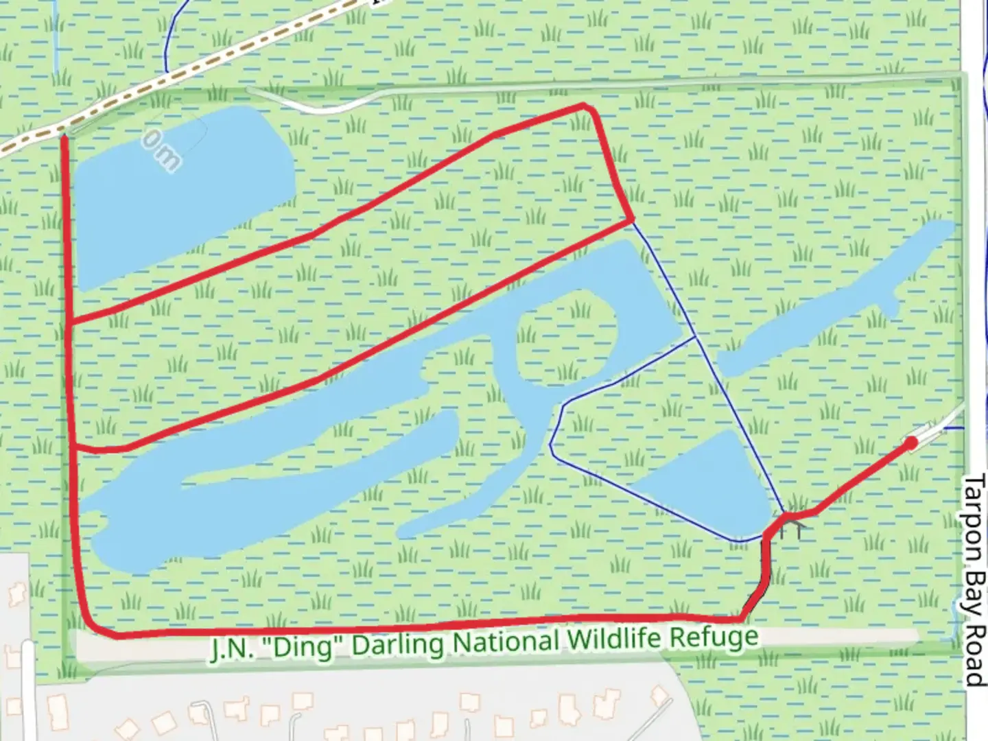 An image depicting the trail Tarpon Bay Road Loopc - West and its surrounding area.