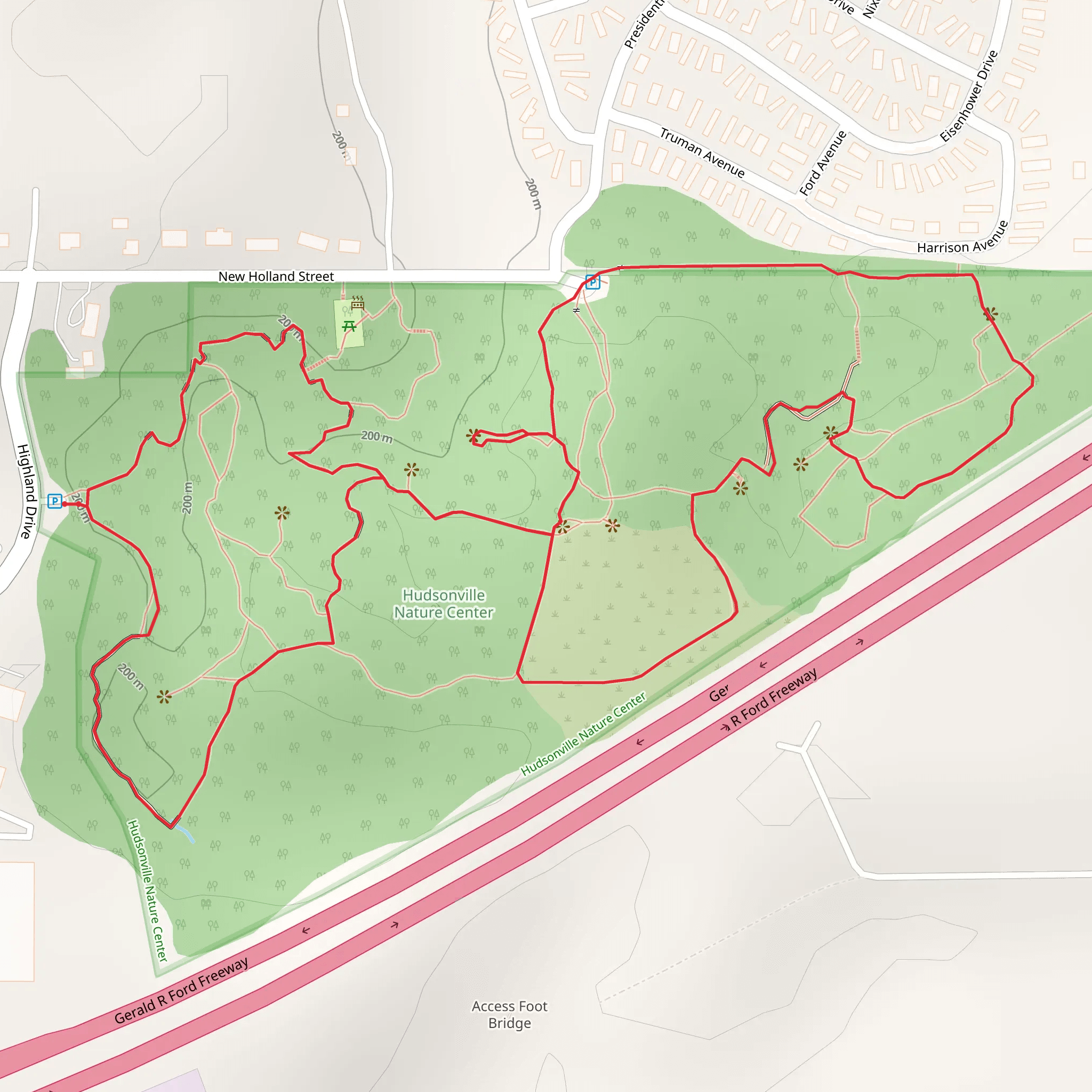 Highland Road Loop mobile static map
