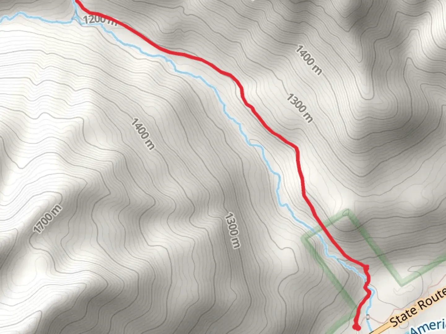 An image depicting the trail Union Creek Trail and its surrounding area.