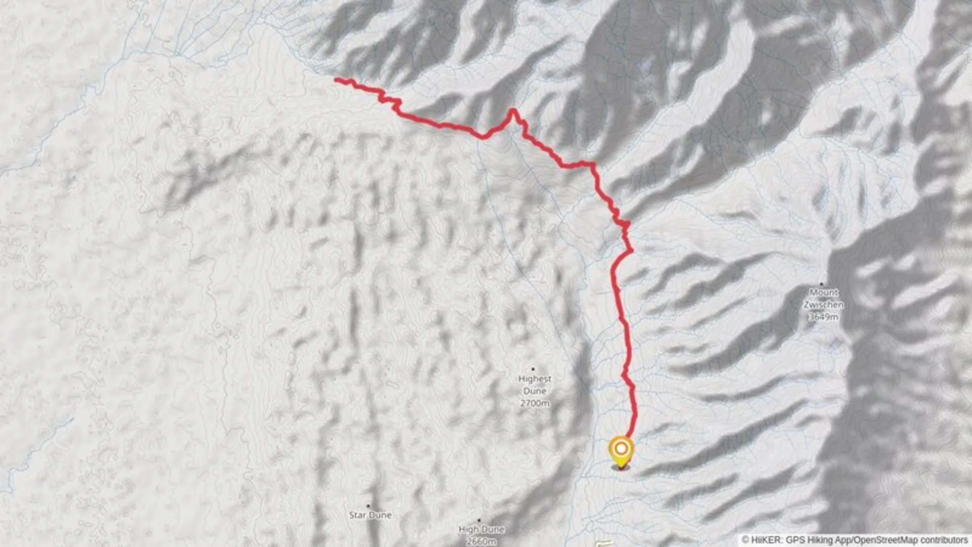 An image depicting the trail Sand Ramp Trail - Long and its surrounding area.