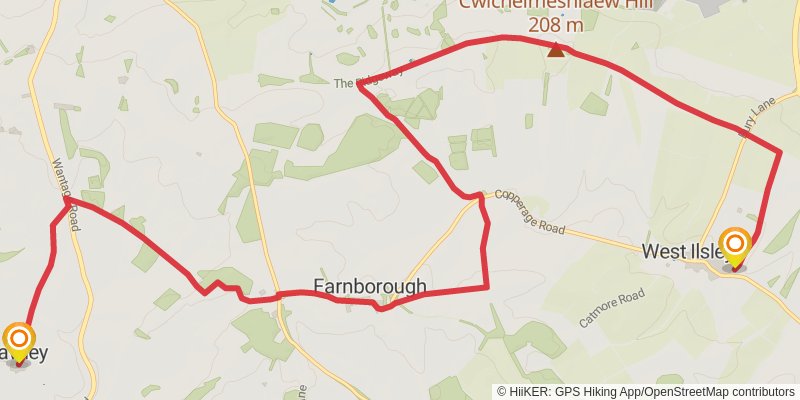 Seven Shires Way stage 13 Map