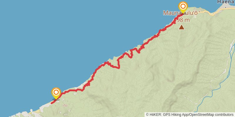 Kalalau Trail stage 4 Map