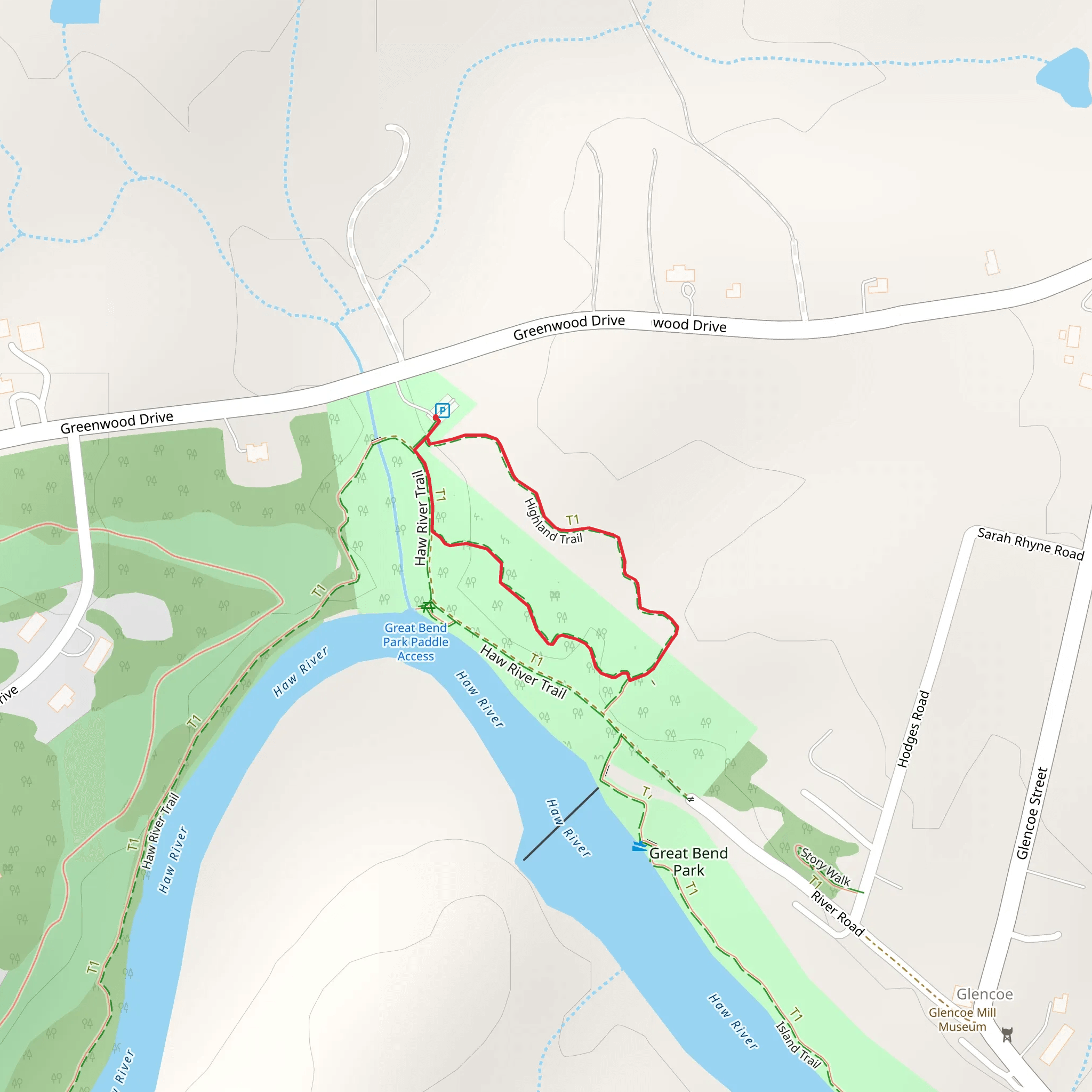 Highland Loop Trail mobile static map