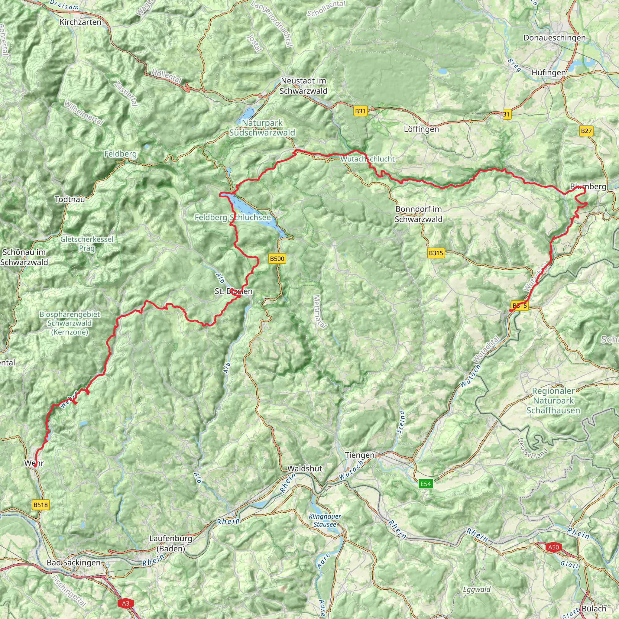Schluchtensteig mobile static map