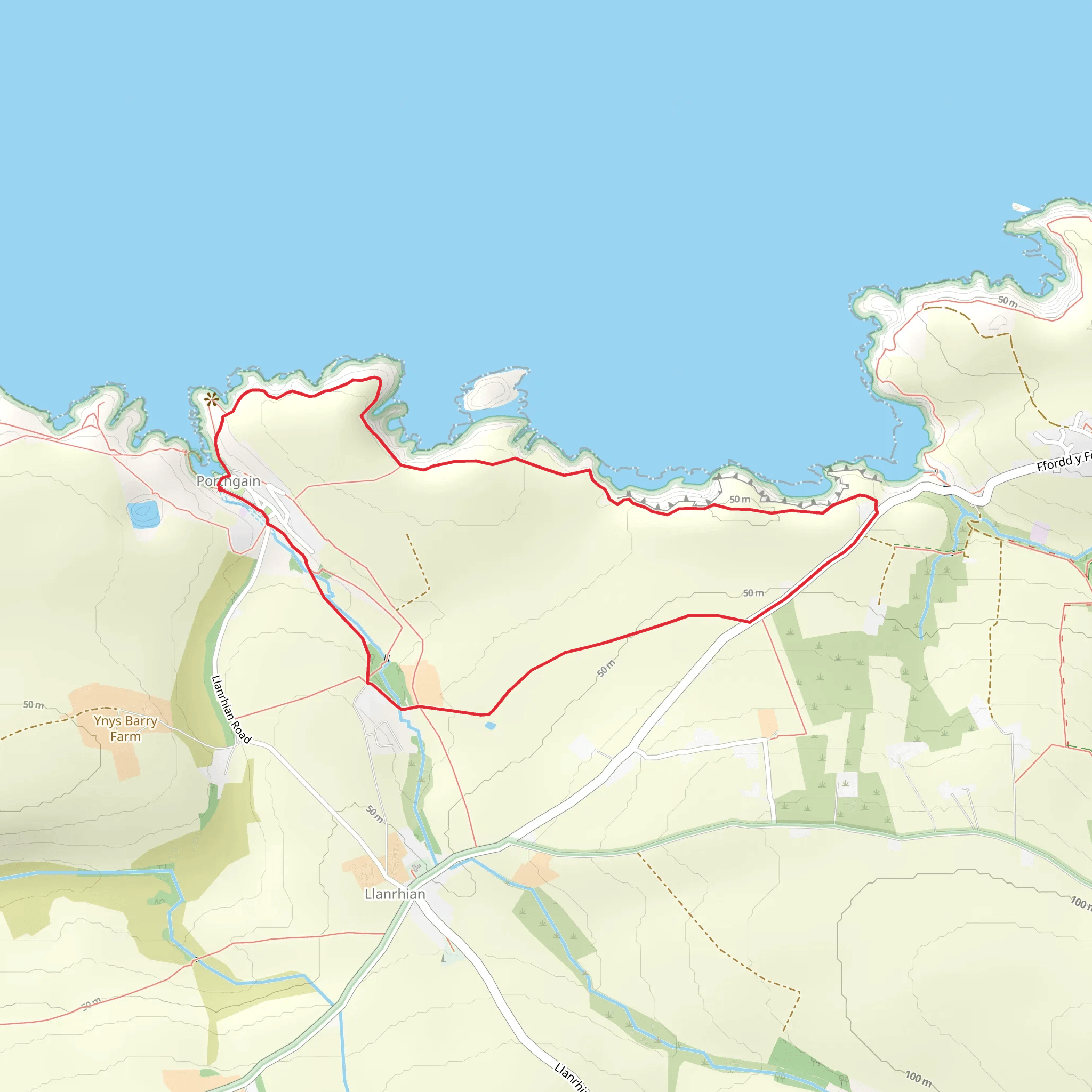Porthgain - Trefin mobile static map