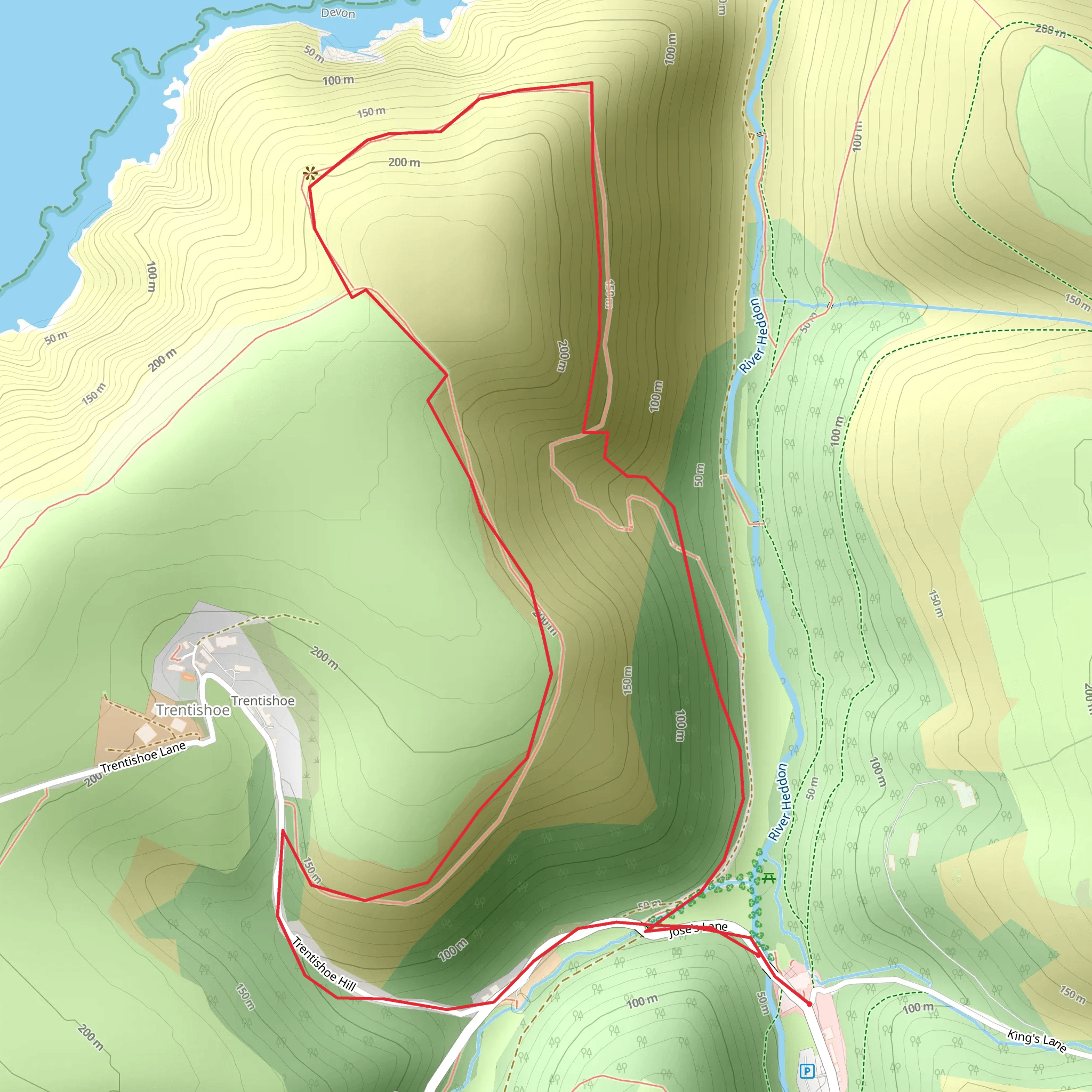 Heddon's Mouth Cleave Walk mobile static map