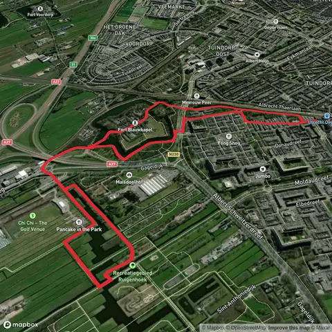 Fort Blauwkapel via Waterliniepad