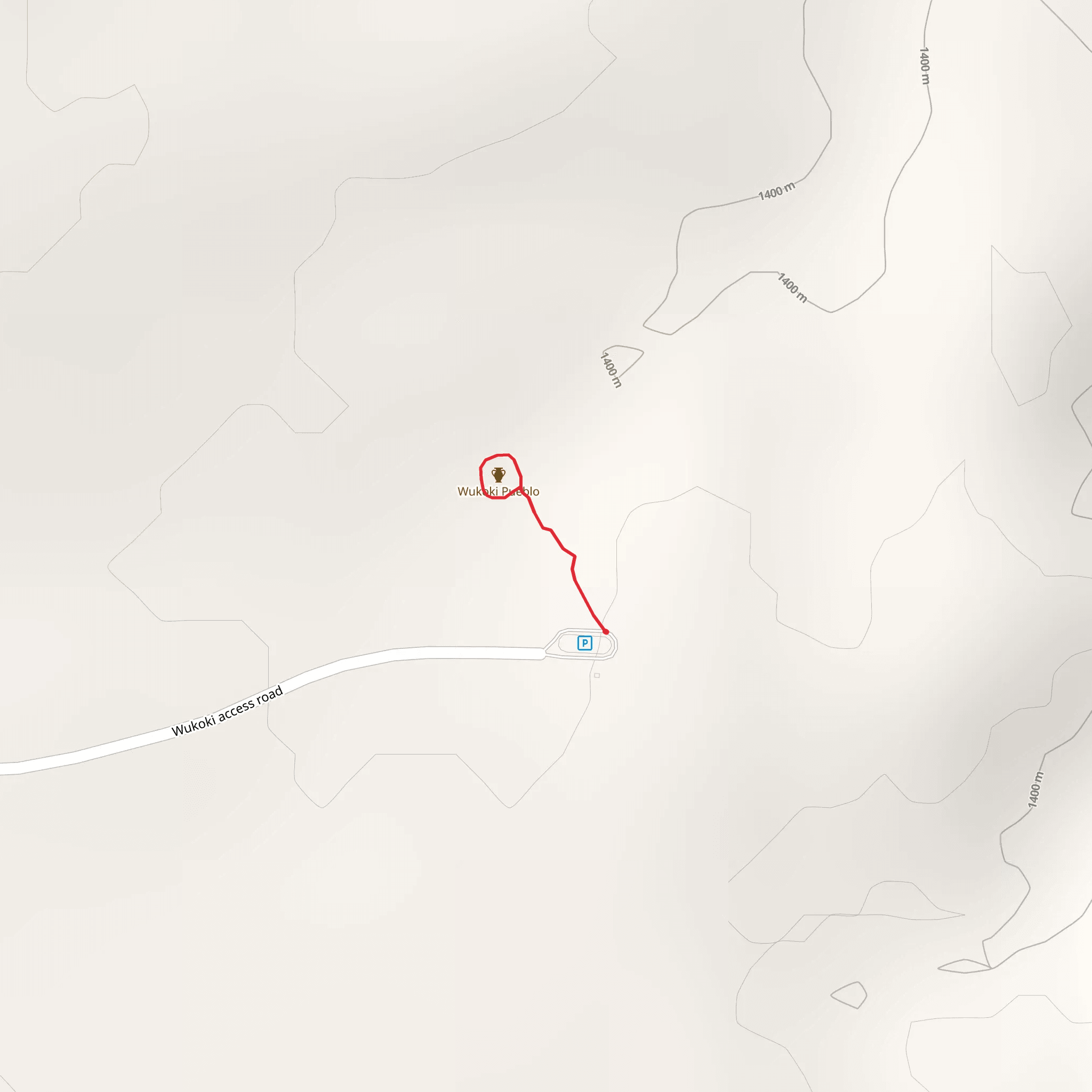 Wukoki Pueblo Trail mobile static map