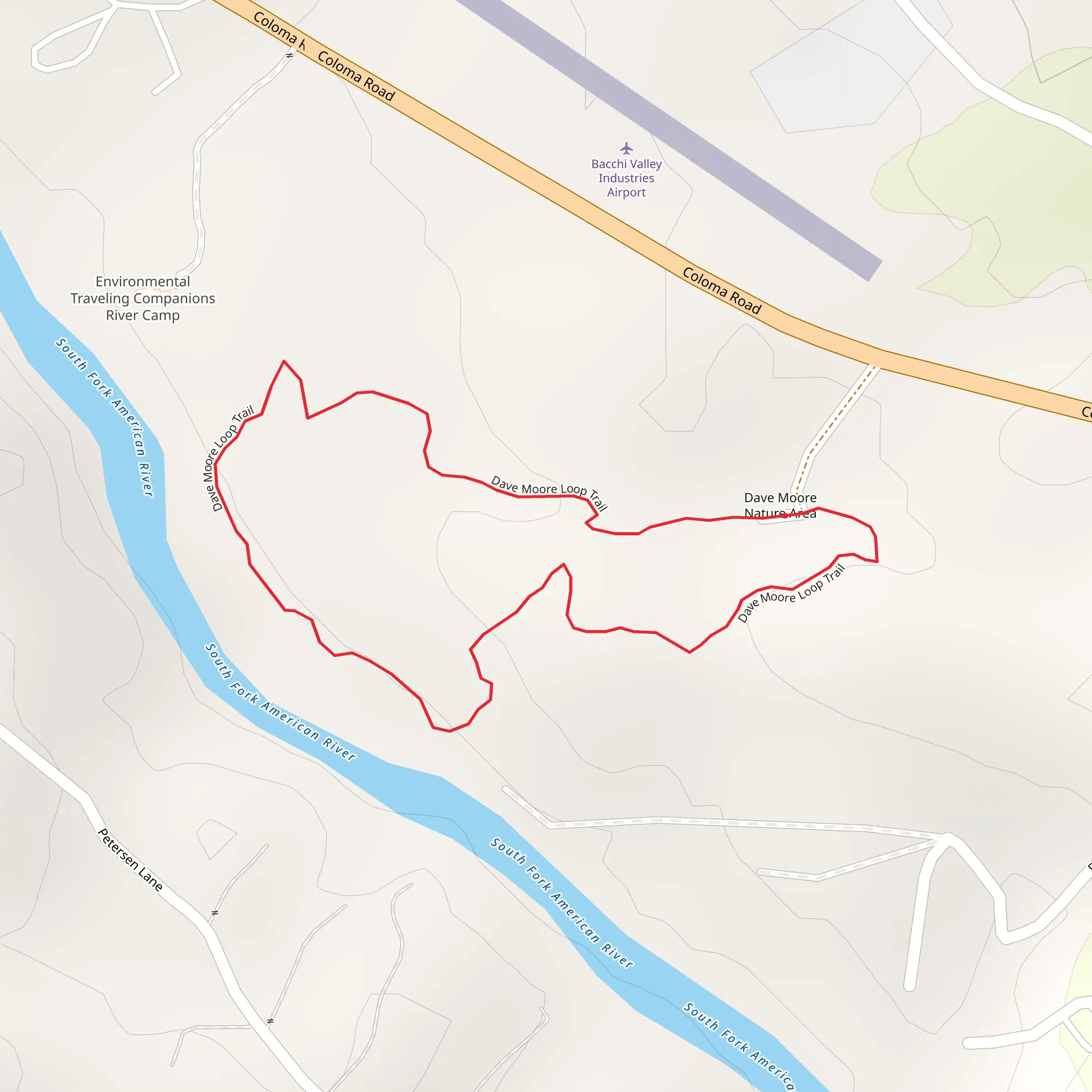 Dave Moore Loop Trail mobile static map