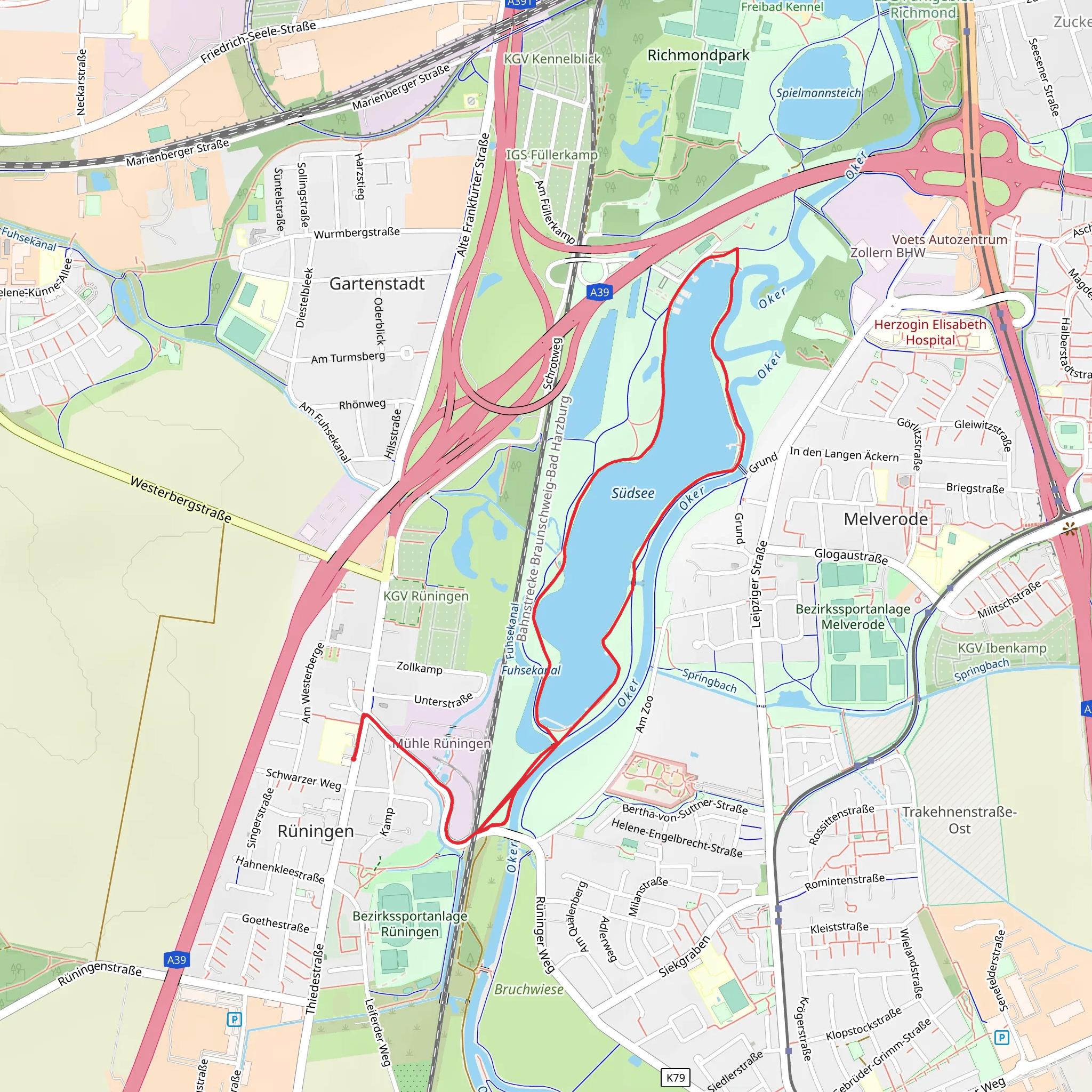 Südsee Loop mobile static map