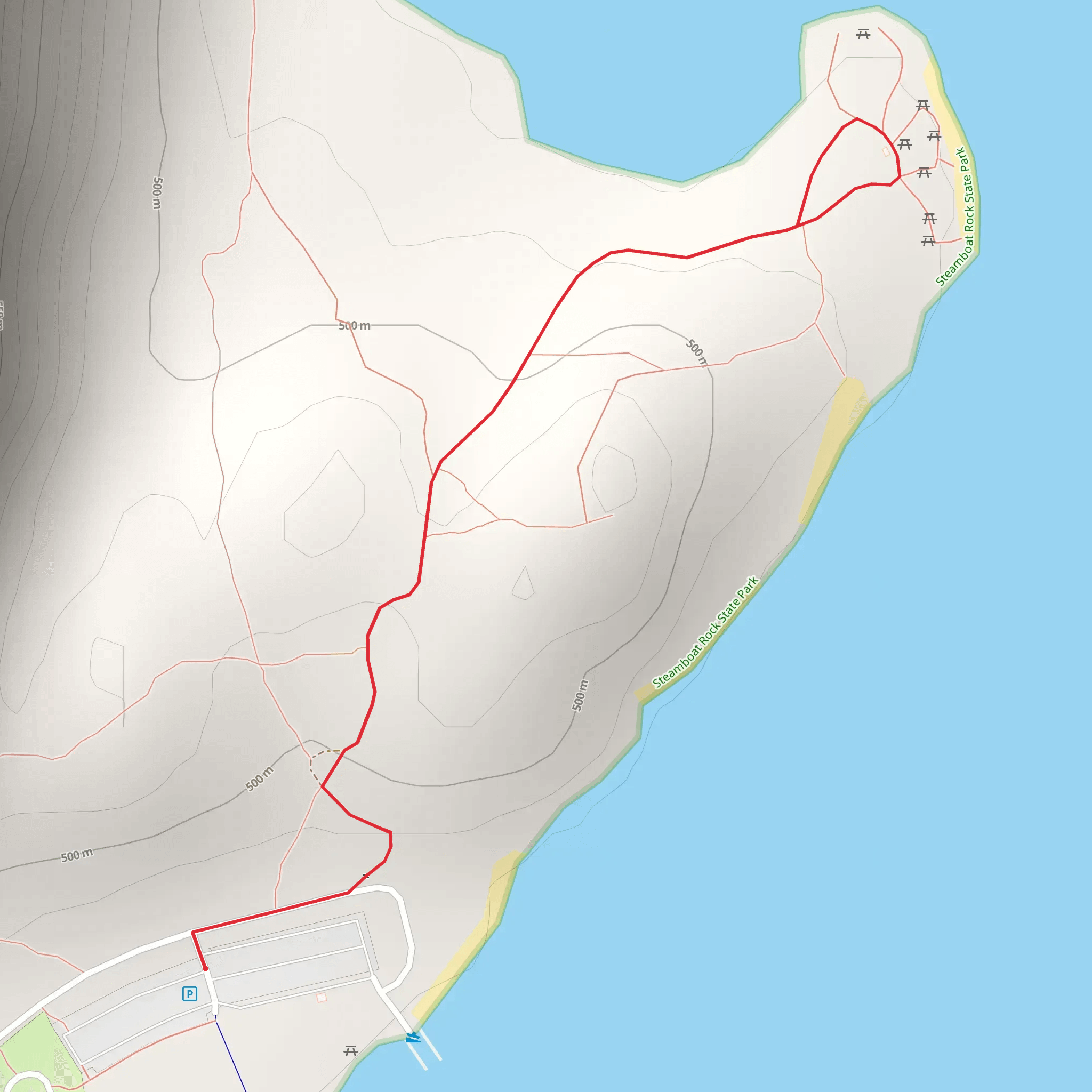 Steamboat Rock State Park Campground mobile static map