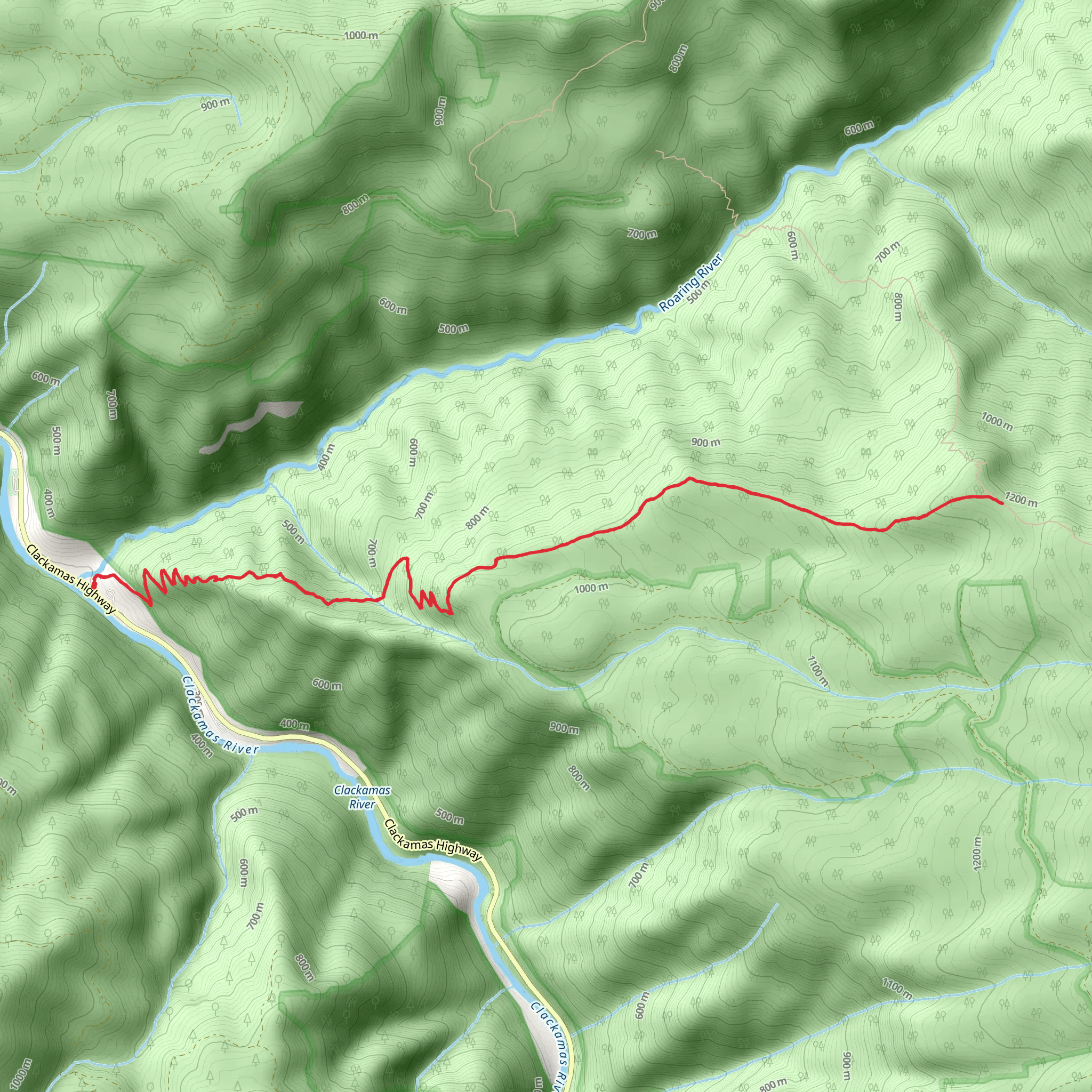 Dry Ridge Trail mobile static map