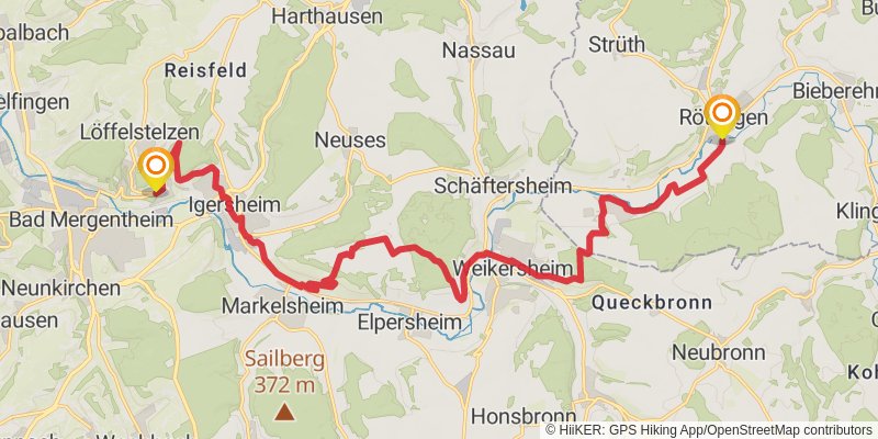Panoramawanderweg Taubertal stage 3 Map
