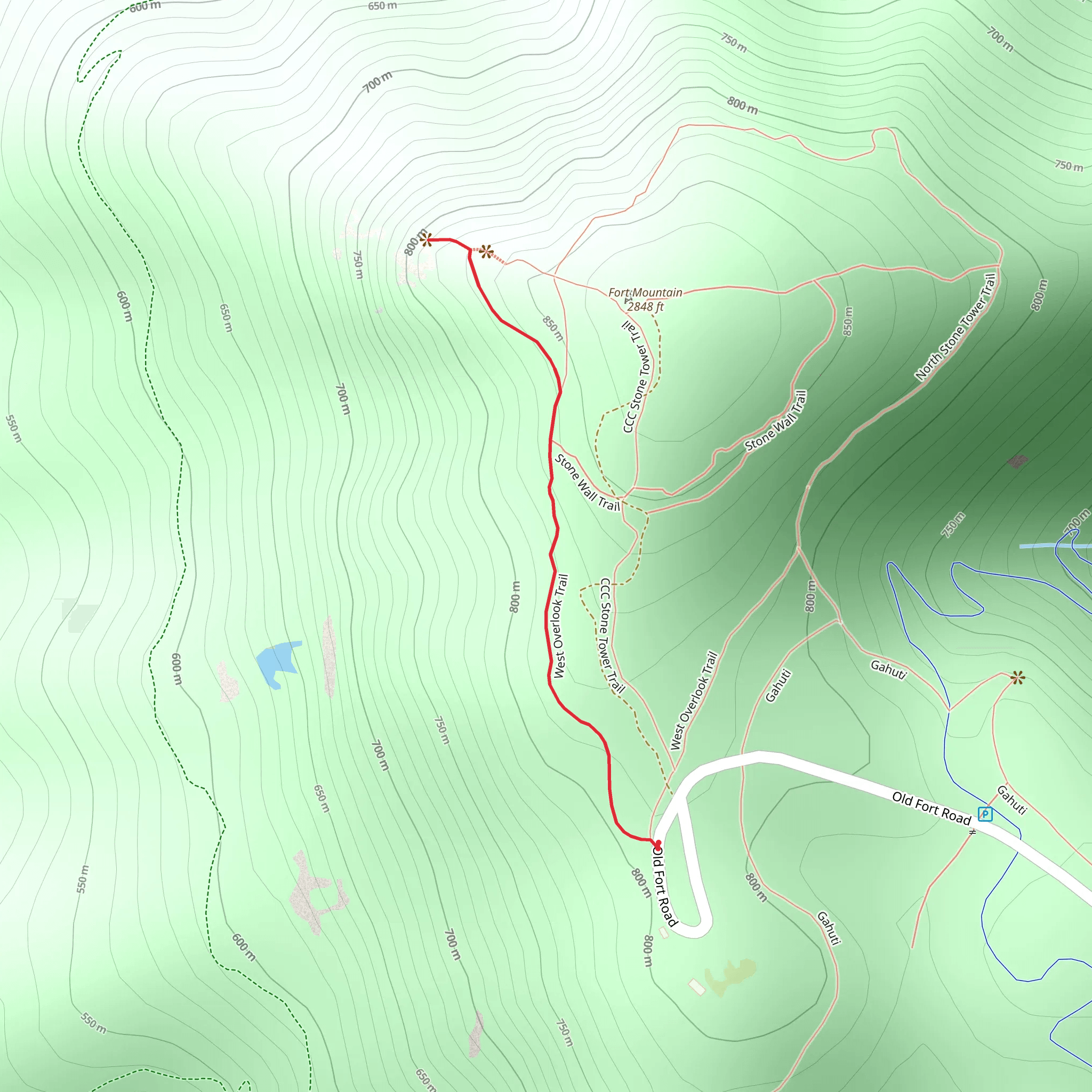 West Overlook mobile static map