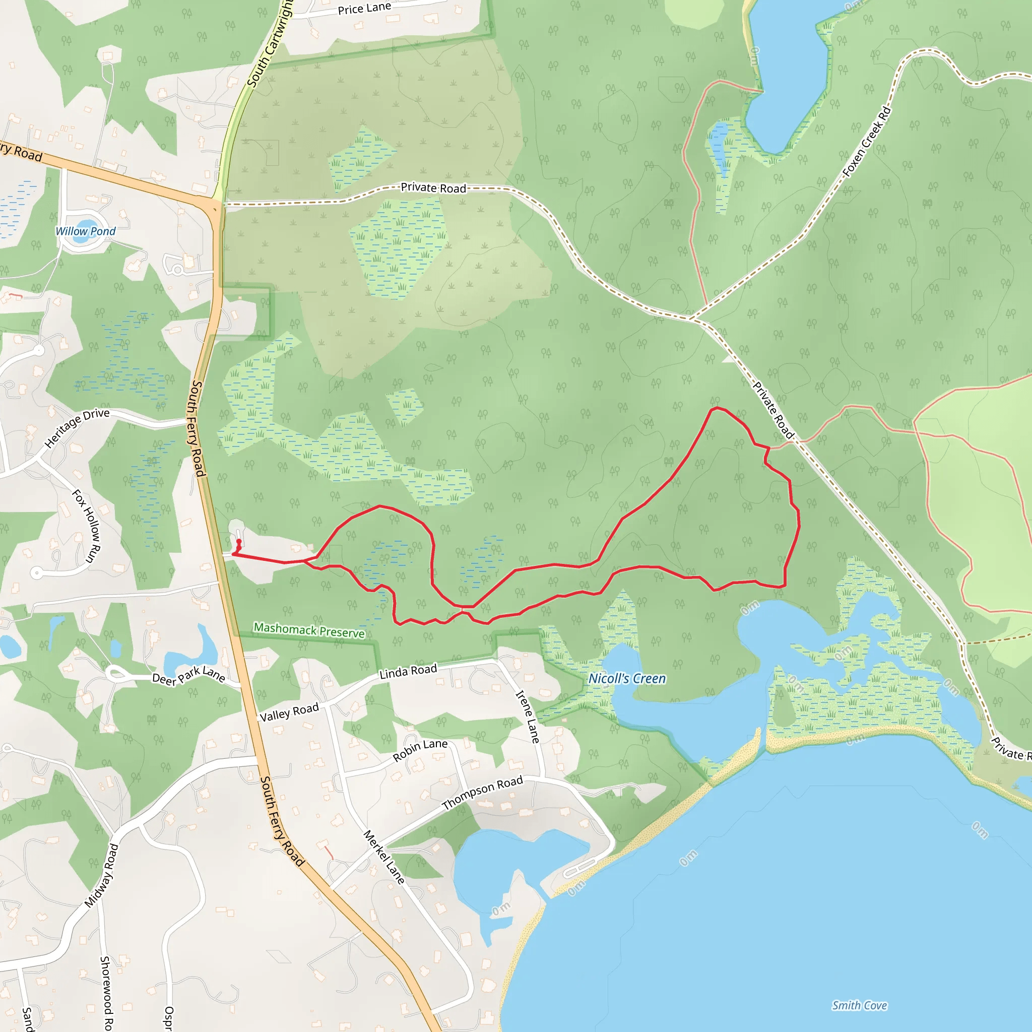 Nichol's Creen from South Ferry Road mobile static map