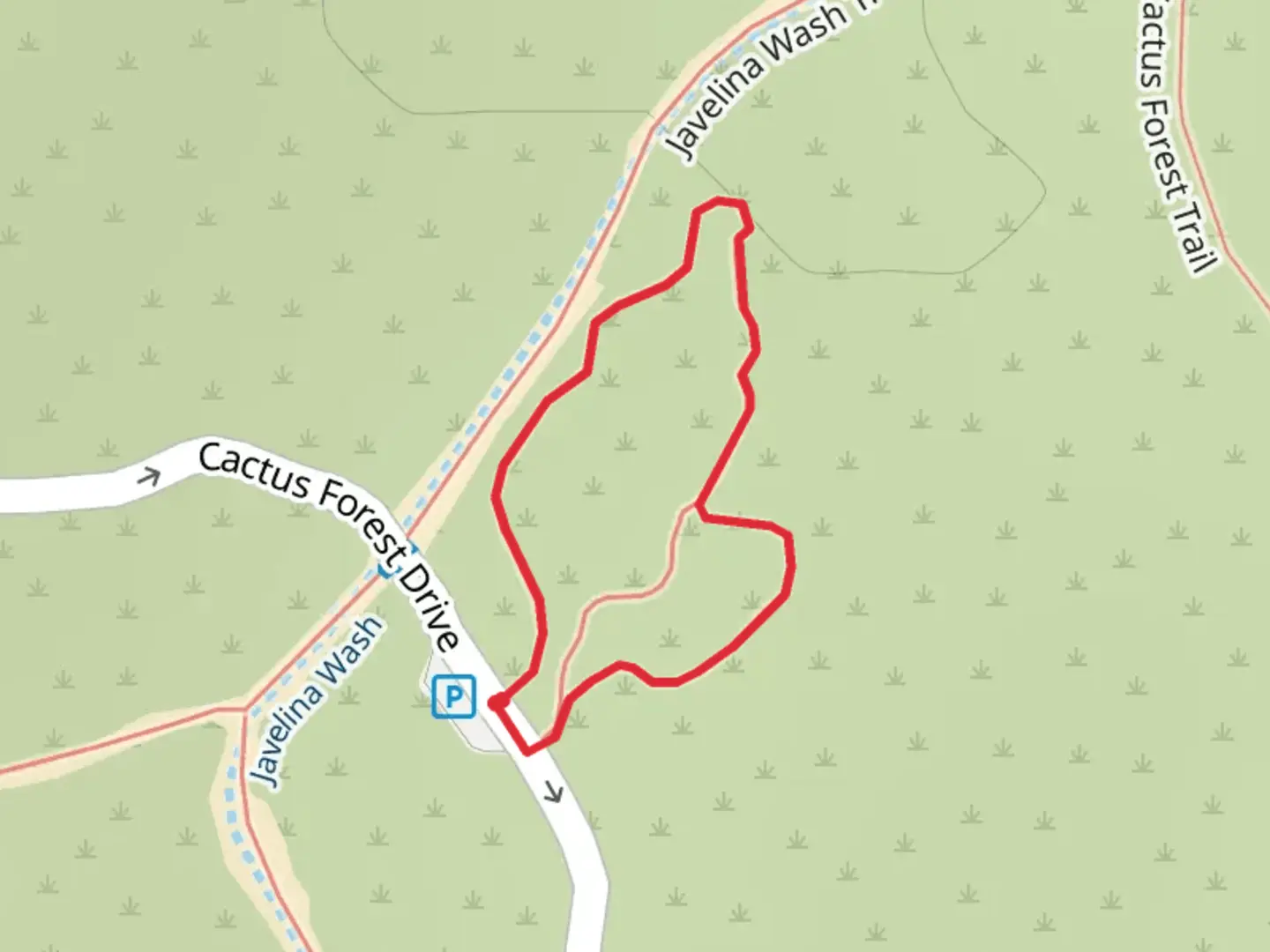 An image depicting the trail Desert Ecology Loop Trail and its surrounding area.
