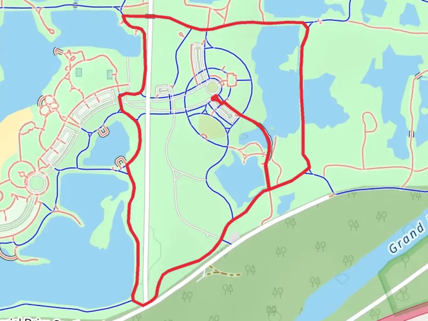 An image depicting the trail Millenium Park and Kent Trails - Johnson Park Connector Loop and its surrounding area.