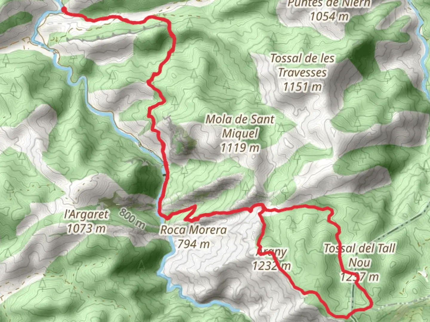 An image depicting the trail Arany moles PR TE 153 and its surrounding area.