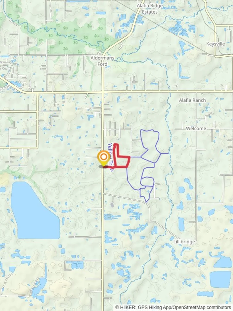 An image depicting the trail Yellow Loop Trail and its surrounding area.