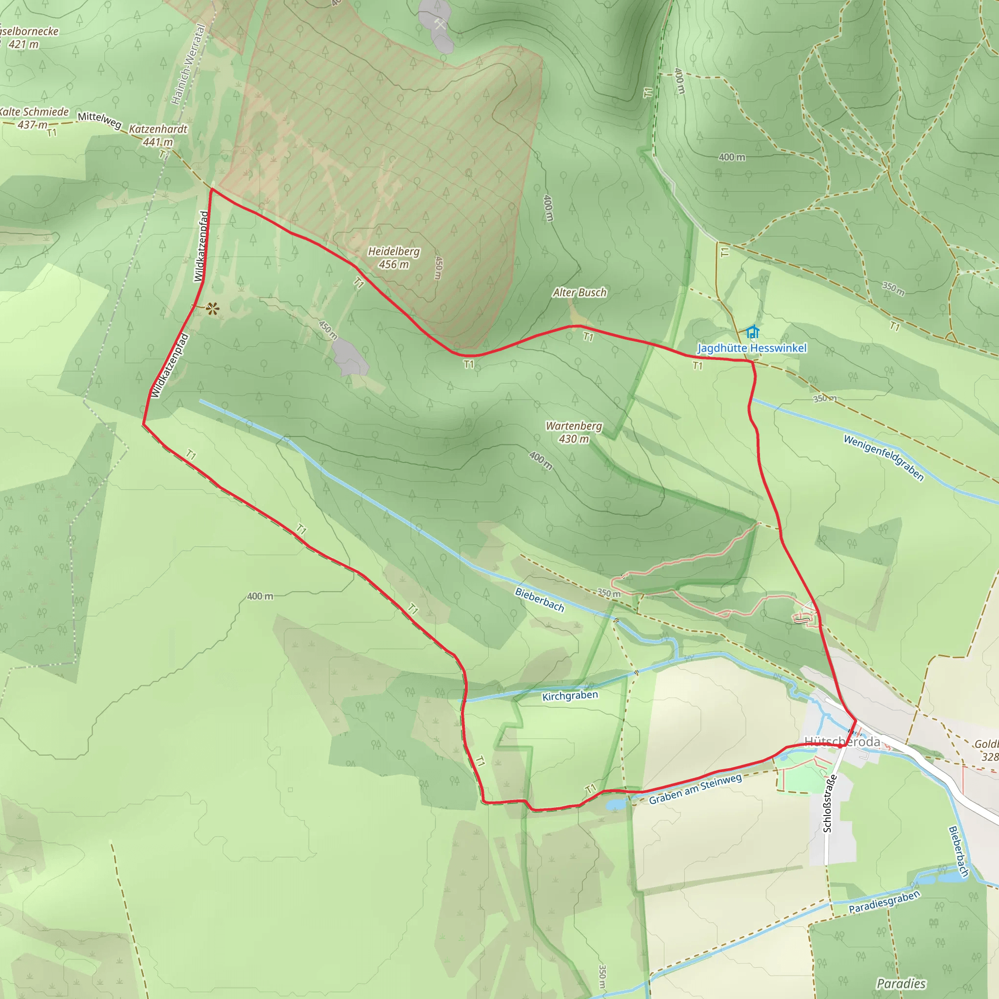 Hütscheroda Loop mobile static map