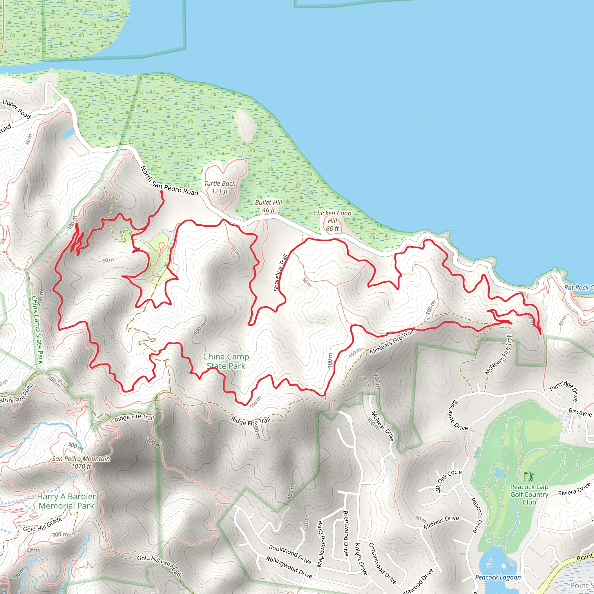 Bay View Trail and Shoreline Trail Loop mobile static map