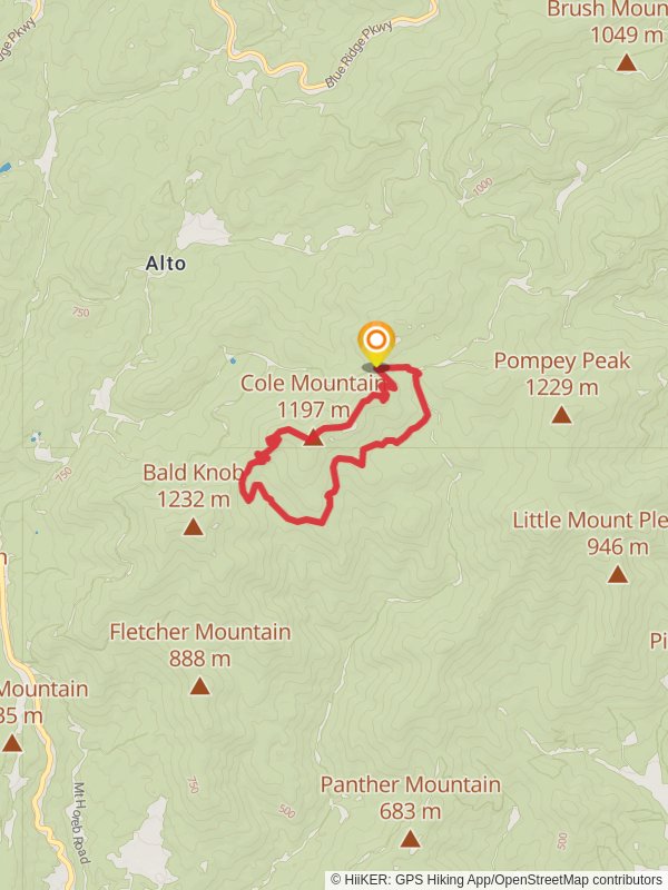 Cole Mountain, Cow Camp Gap and Hotel Loop Trail