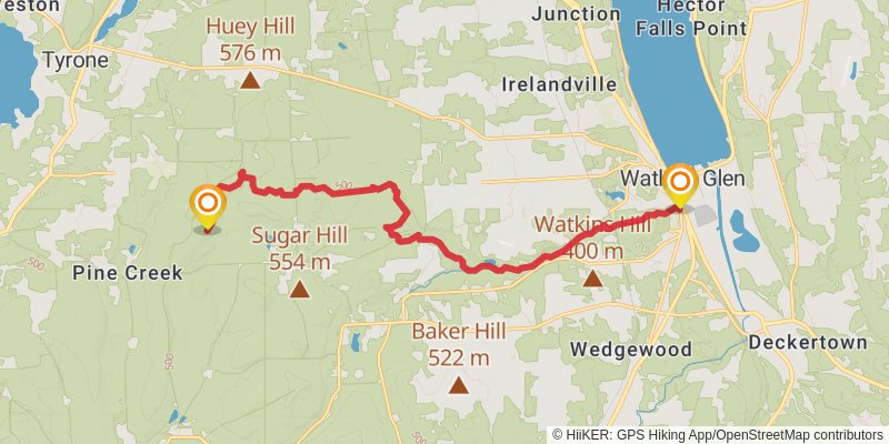 North Country Trail - New York stage 22 Map