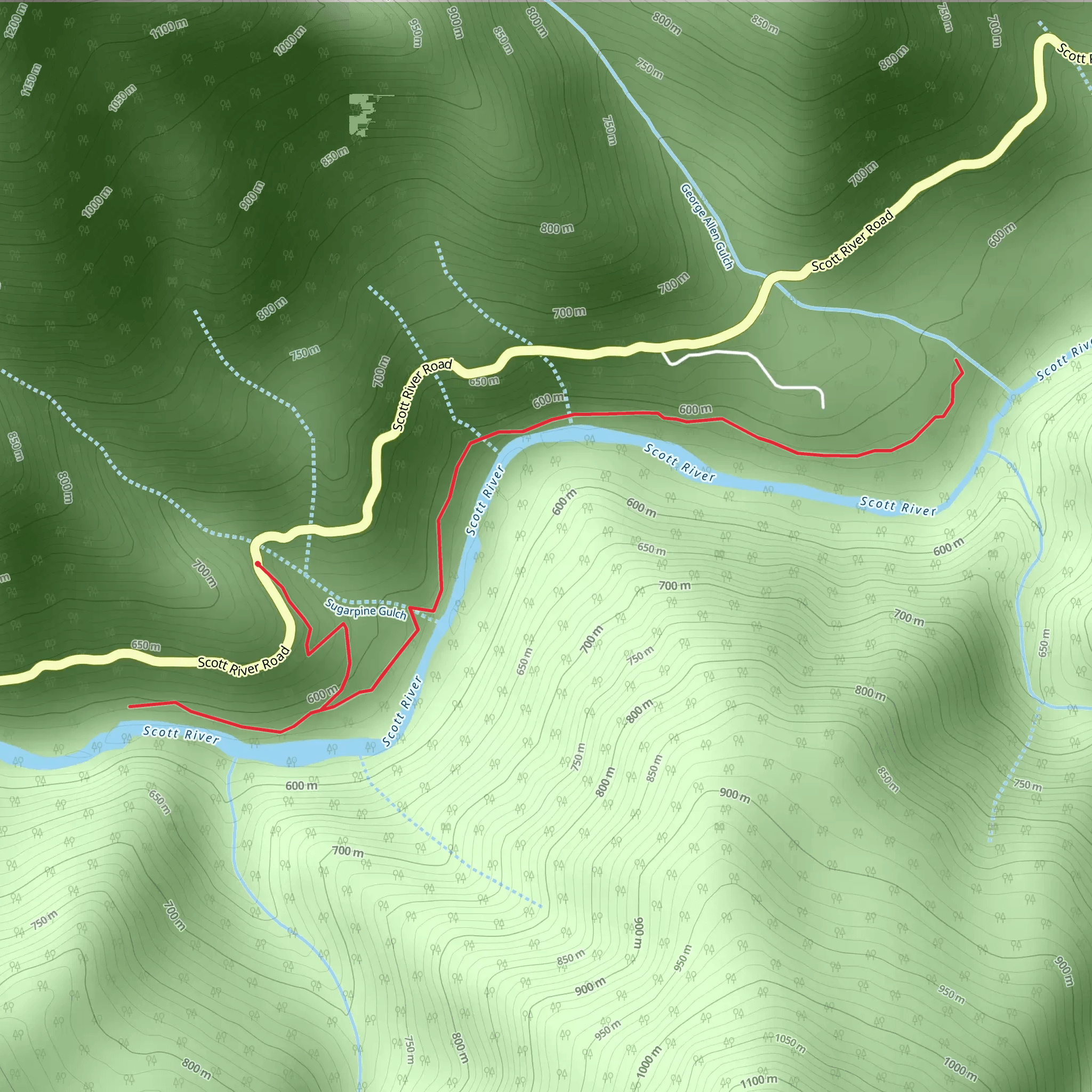 Sugar Pine Access Trail mobile static map