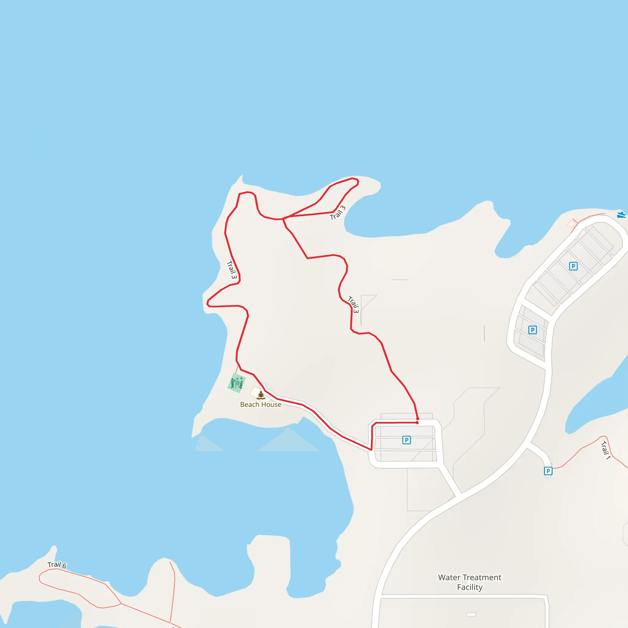 Summit Lake State Park Loop mobile static map