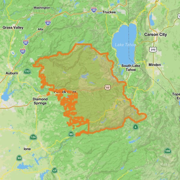 Eldorado National Forest mobile static map