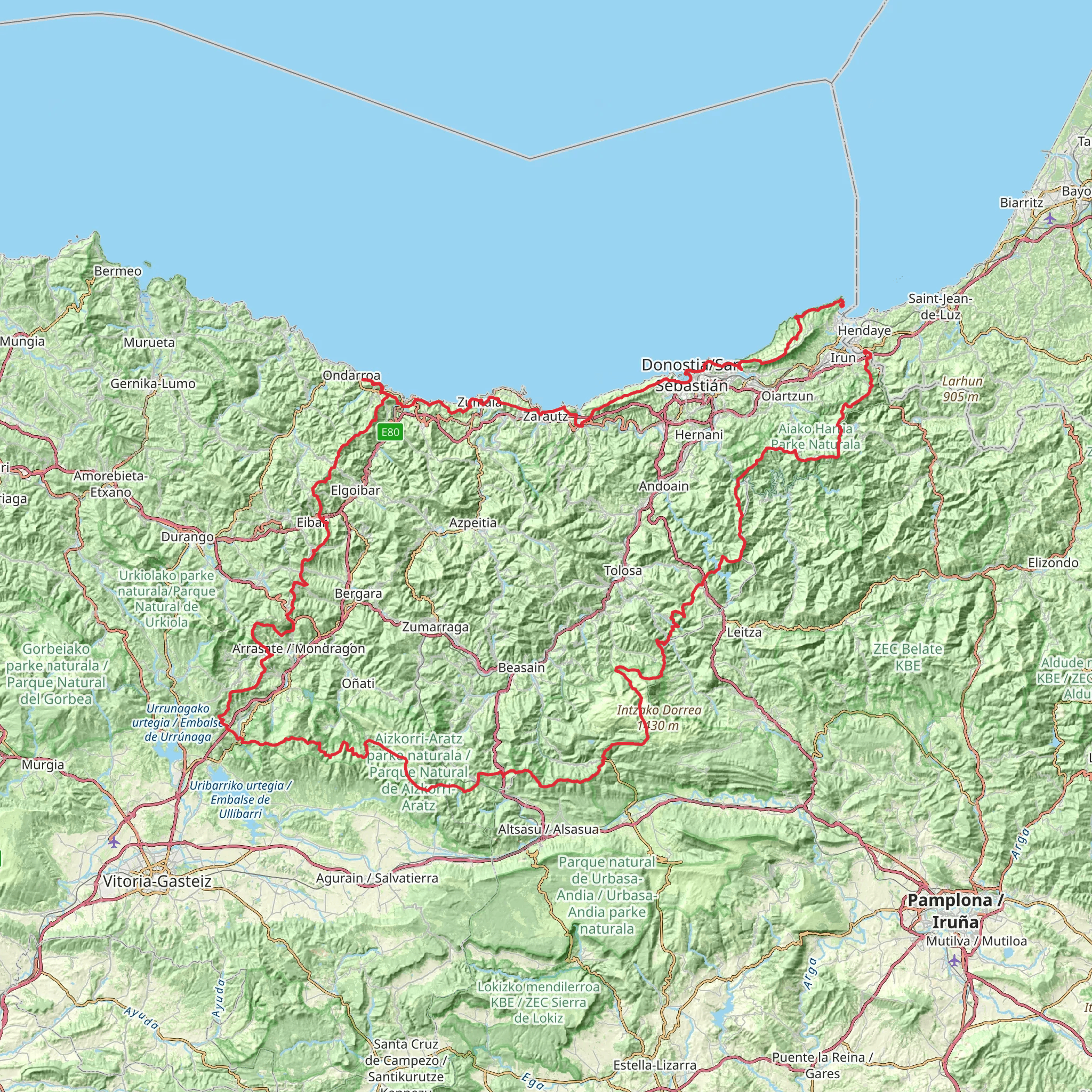 GR 121 Vuelta a Guipuzcoa mobile static map